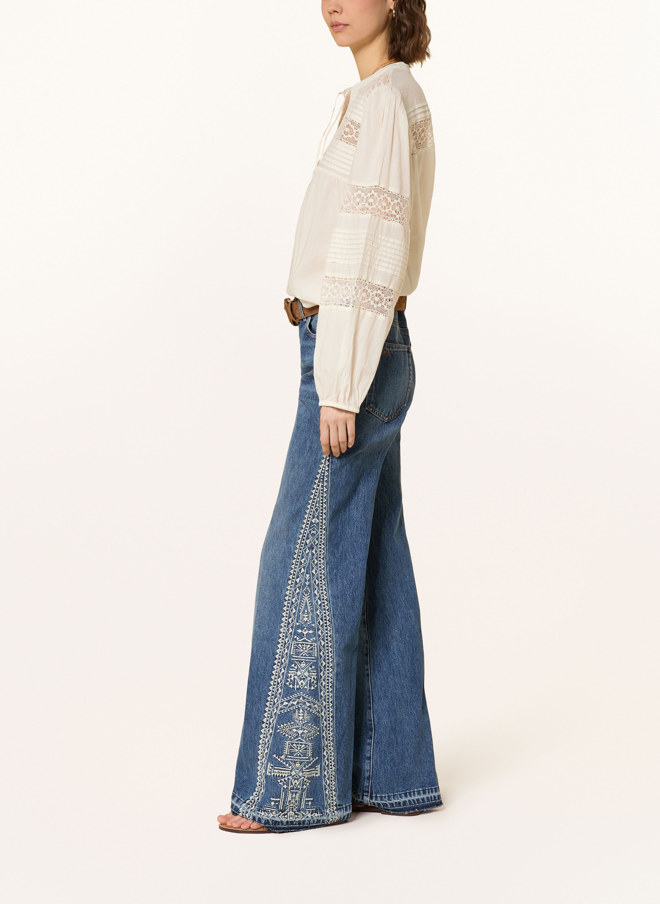 Thumbnail - Ba&Sh Wide Leg Jeans Ivy blau