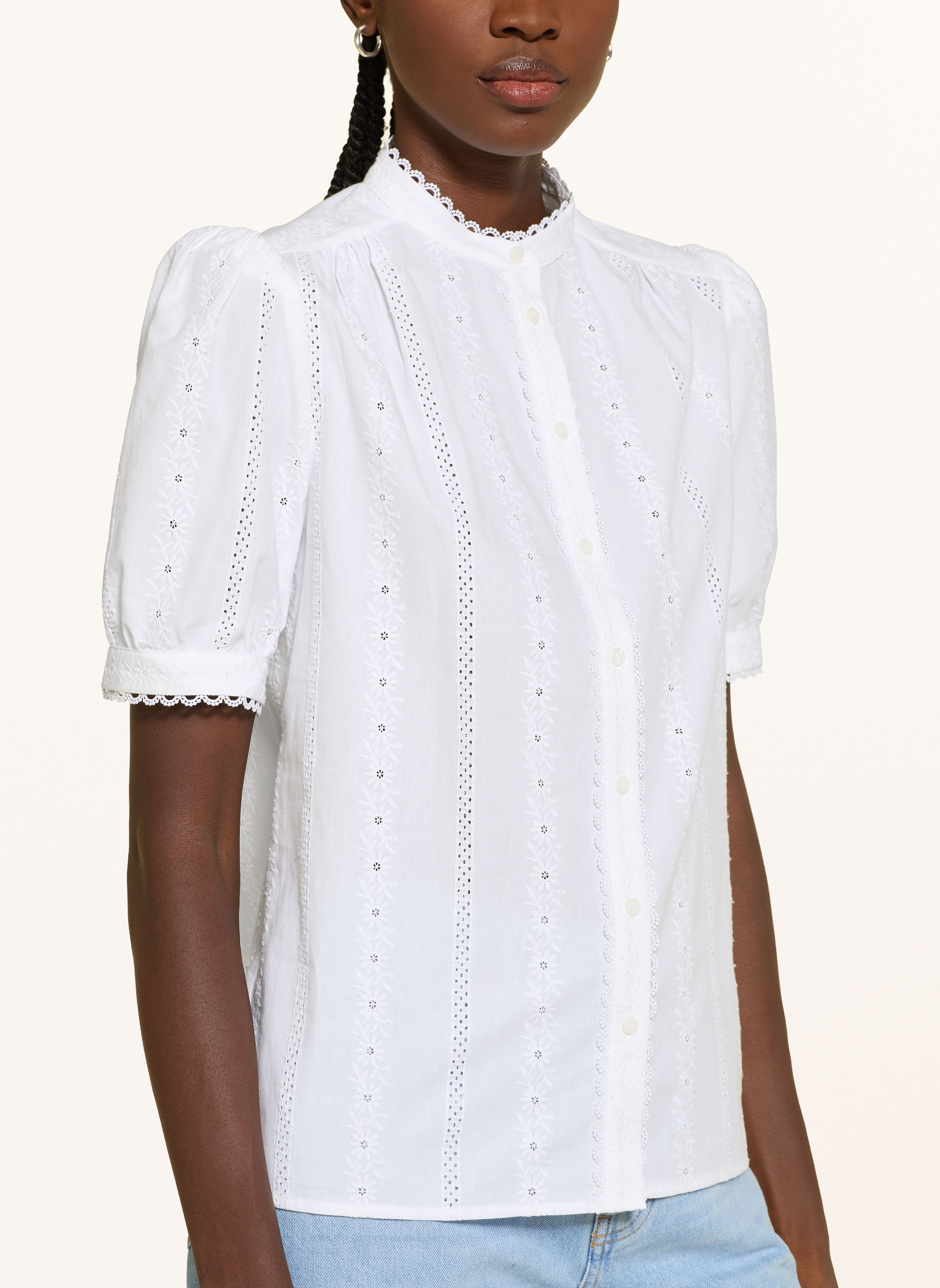 Thumbnail - Hobbs Spitzenbluse Sawyer weiss