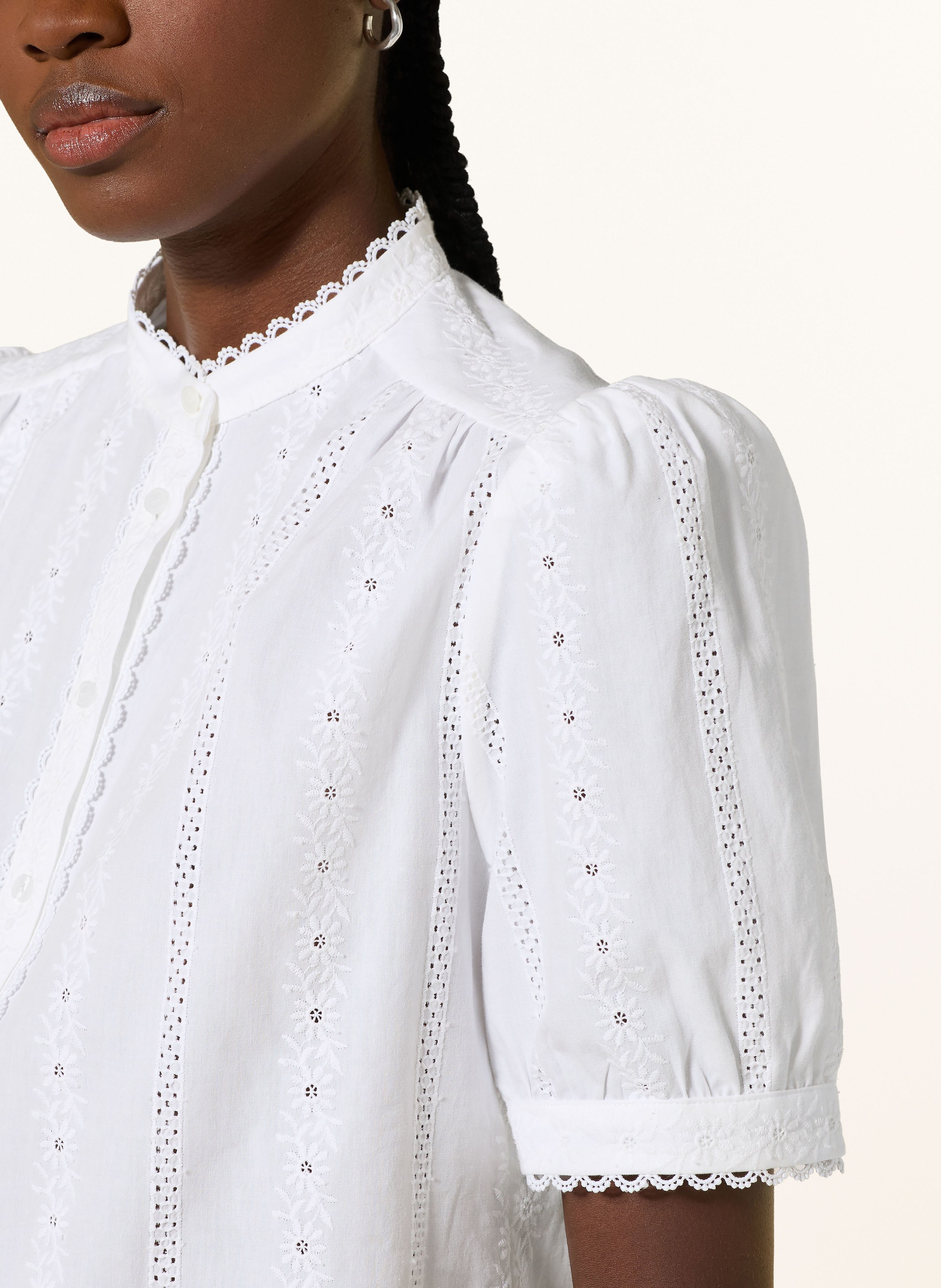 Thumbnail - Hobbs Spitzenbluse Sawyer weiss