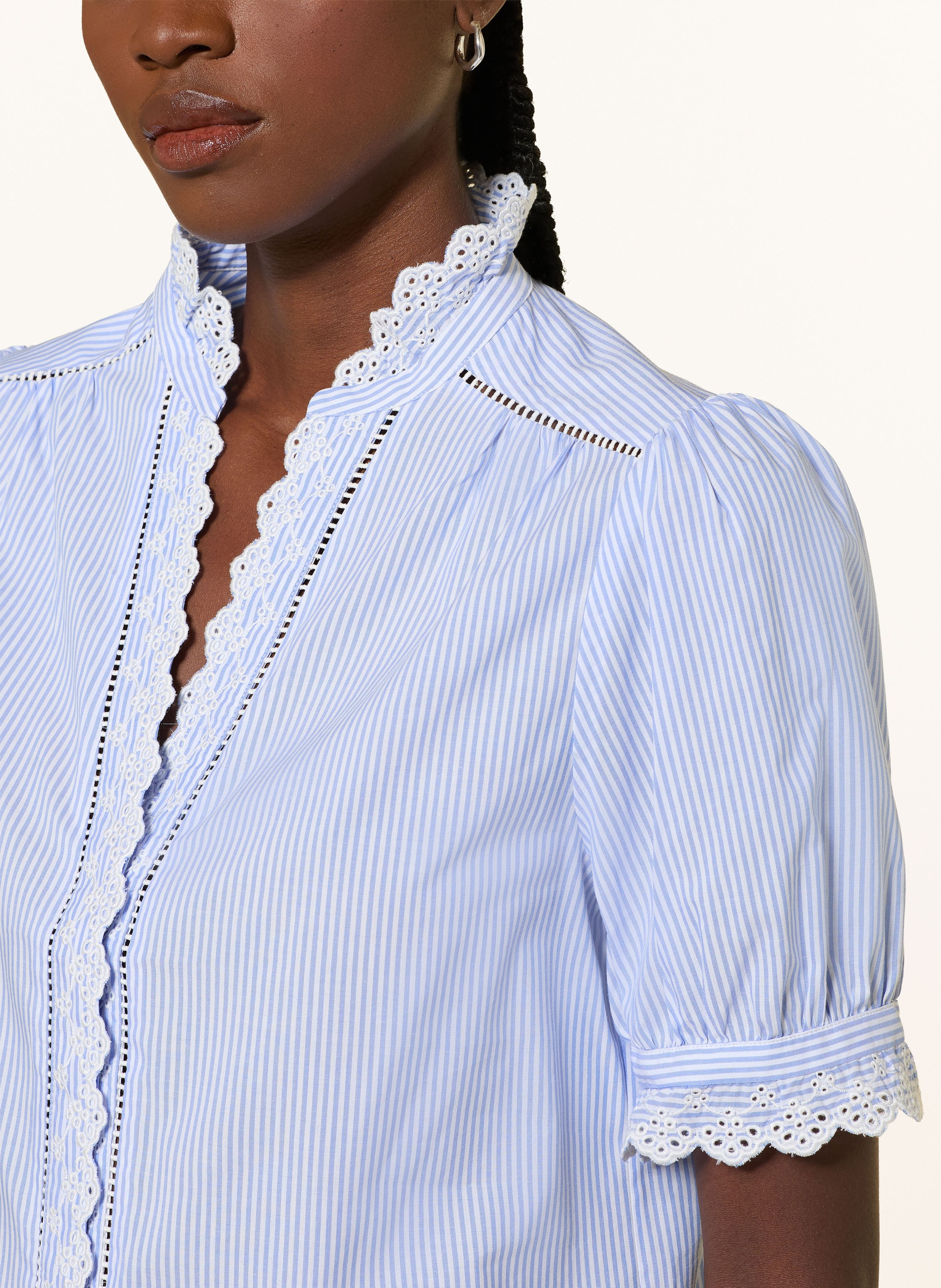 Thumbnail - Hobbs Bluse Naima Mit Spitze blau