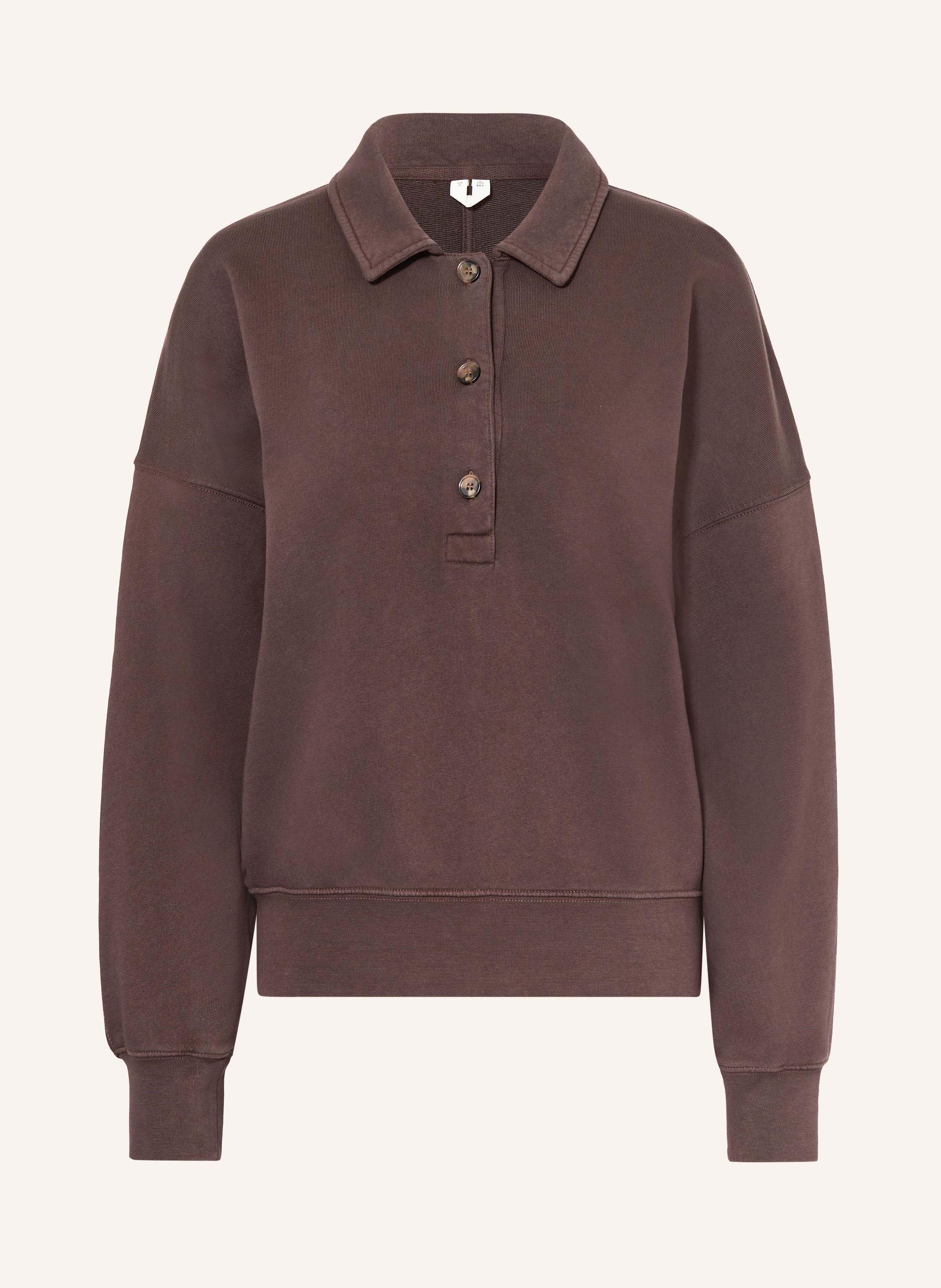 Arket Jersey-Poloshirt Flora braun