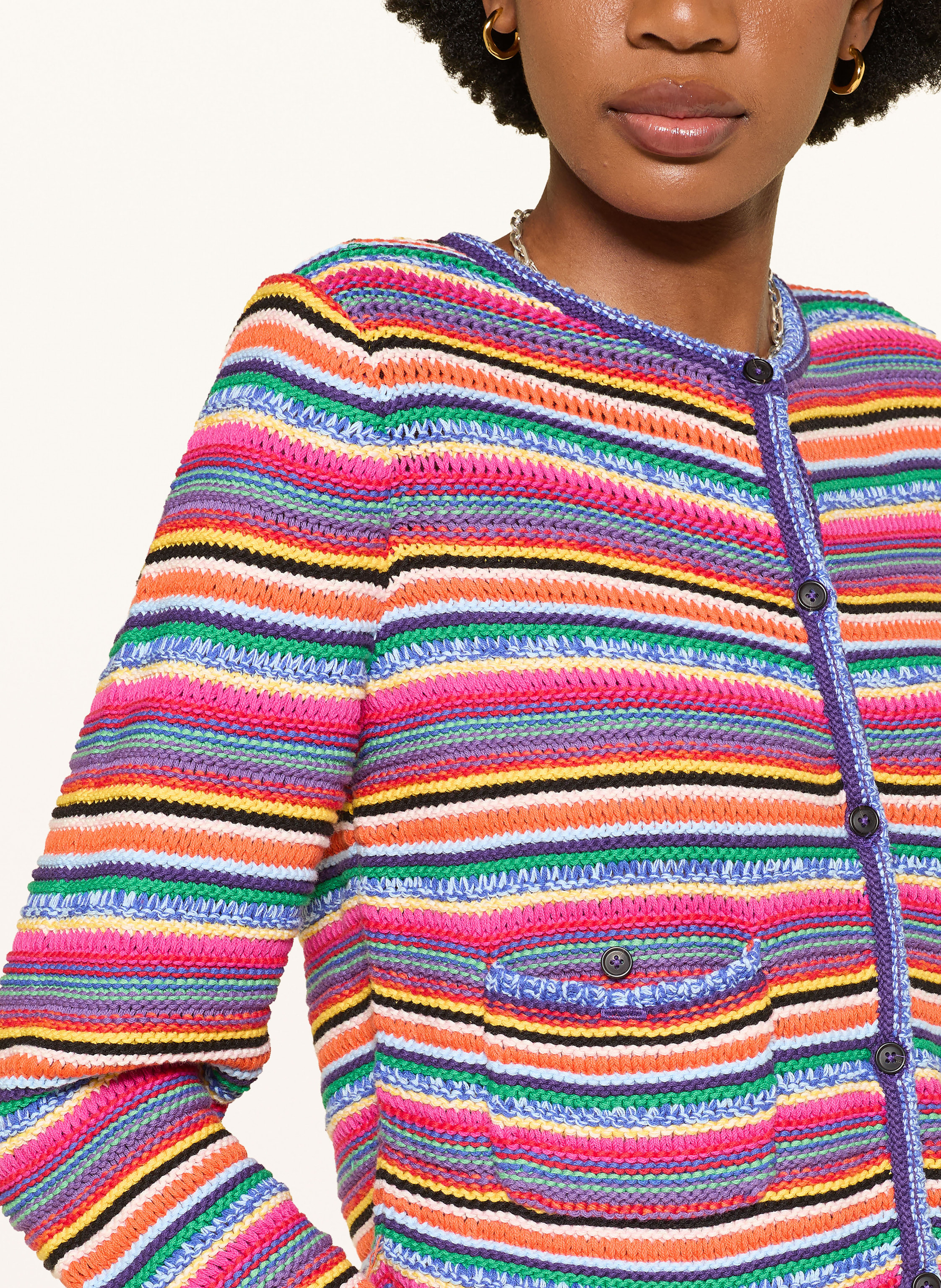 Thumbnail - Ba&Sh Strickjacke Fanny beige