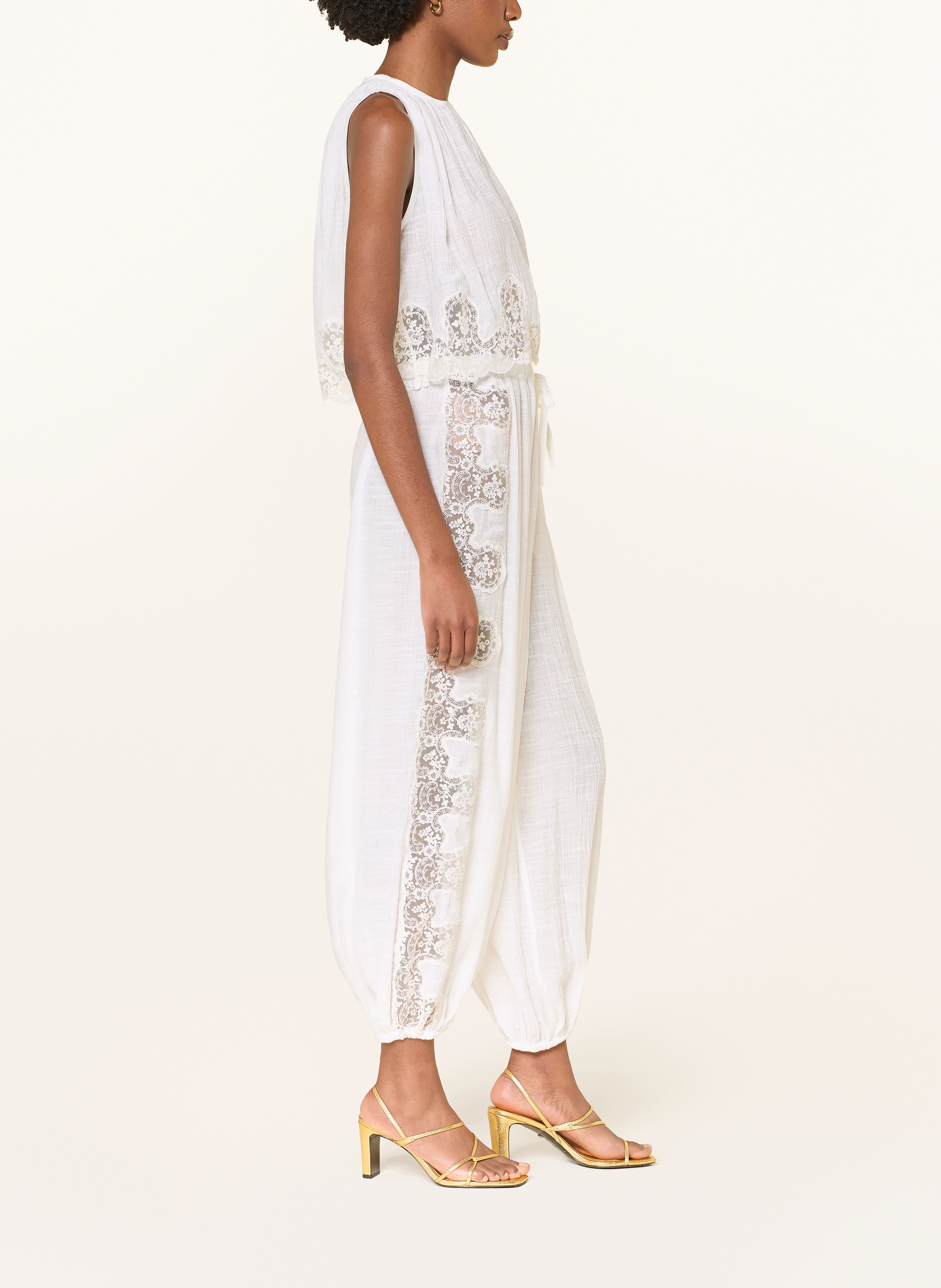 Thumbnail - Sandro 7/8-Hose Mit Spitze weiss