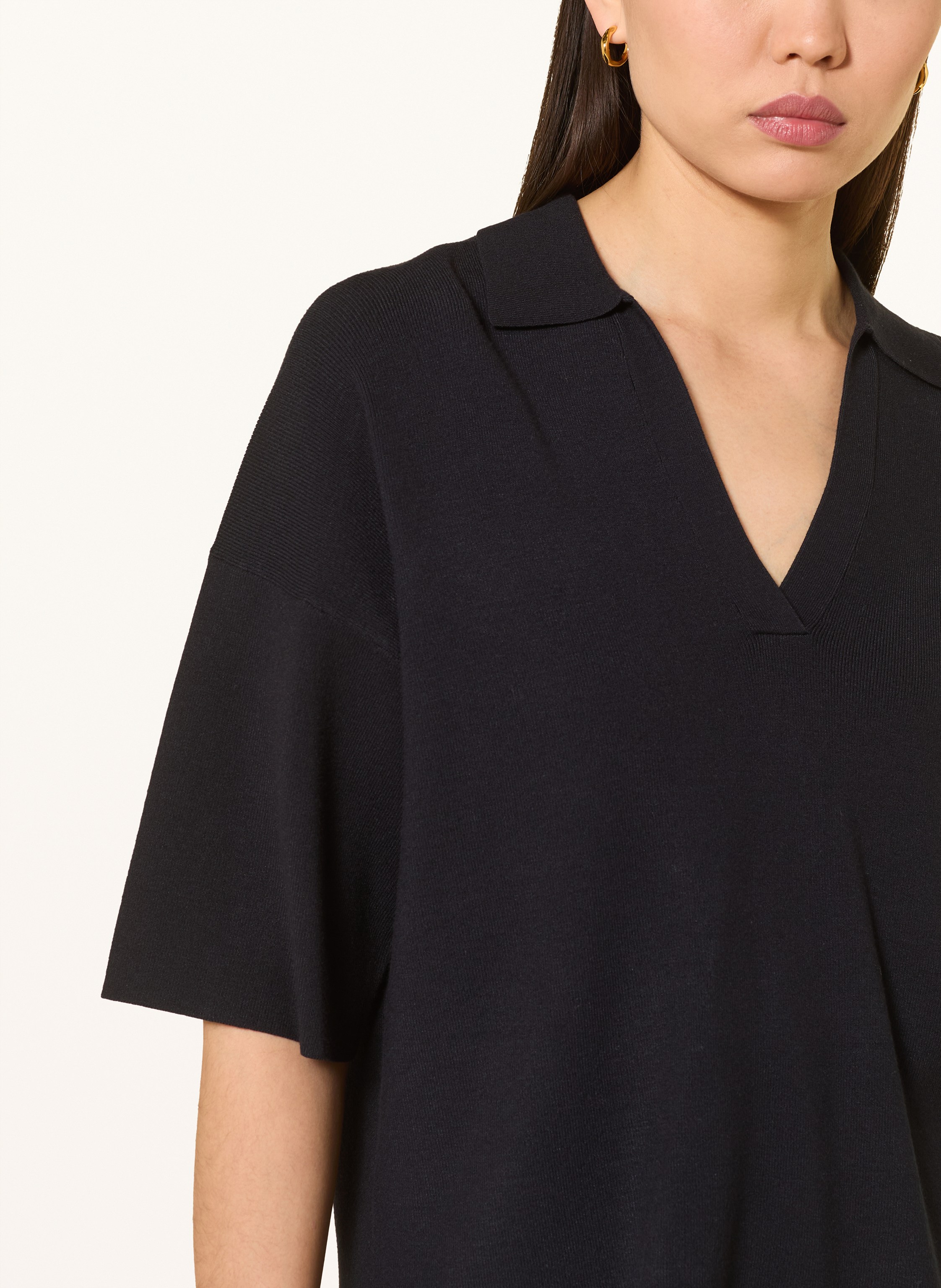 Thumbnail - Hobbs Strick-Poloshirt Lenora Mit 3/4-Arm blau