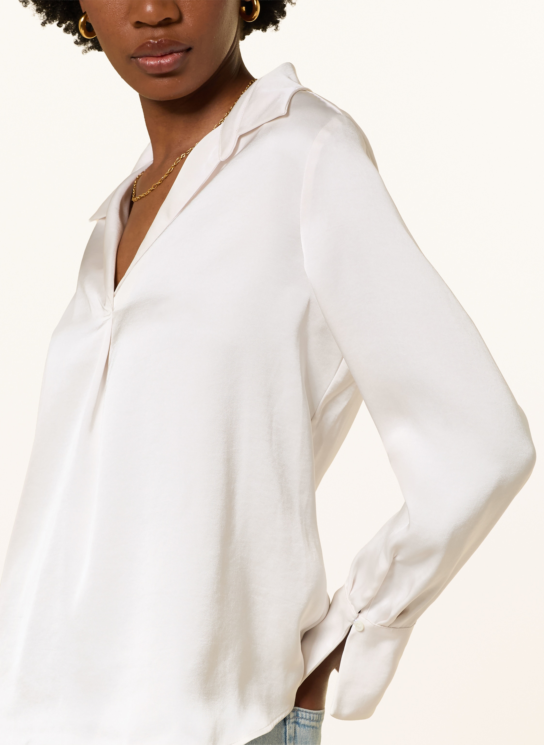 Thumbnail - Claudie Pierlot Blusenshirt Aus Satin weiss