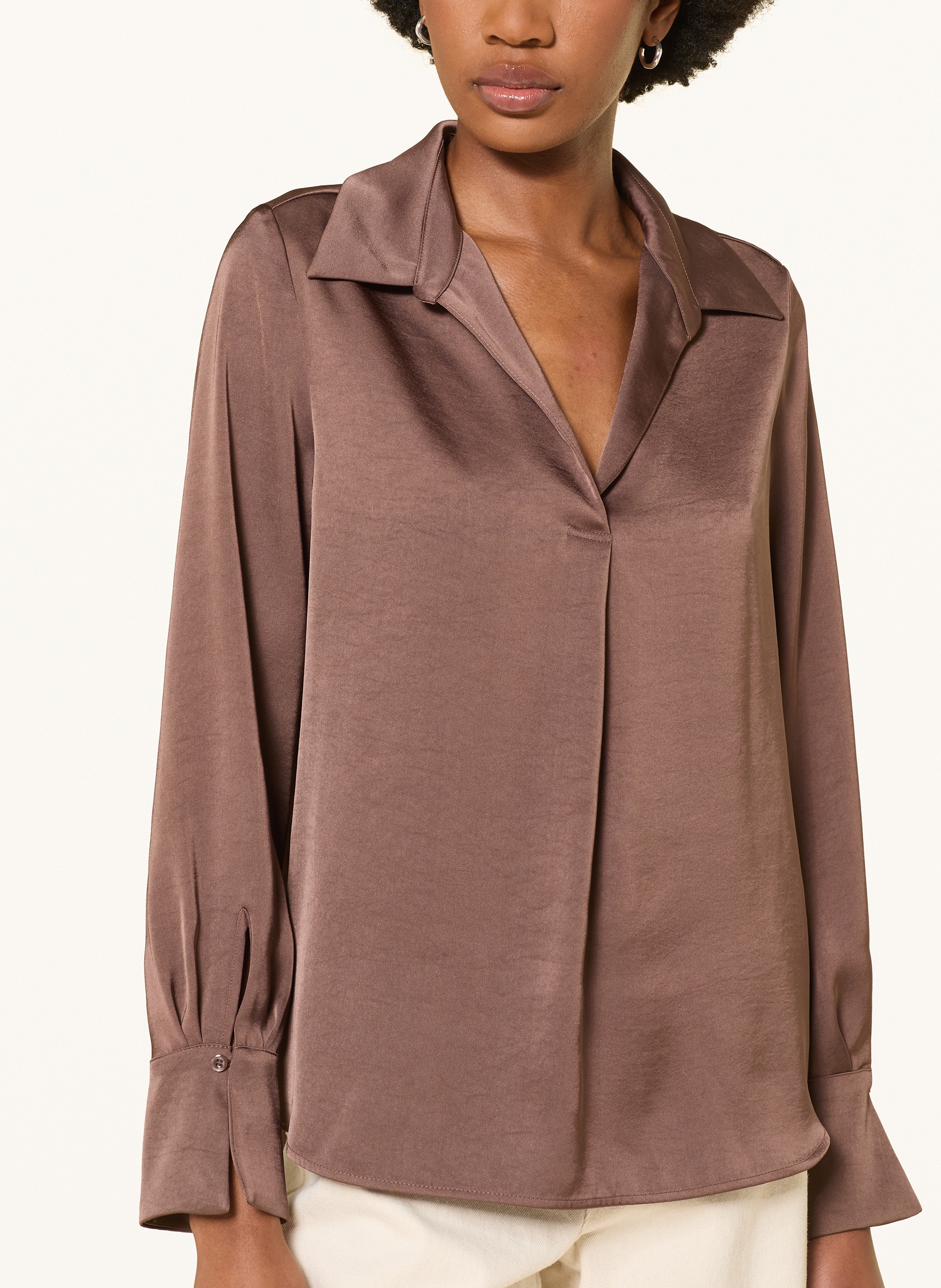 Thumbnail - Claudie Pierlot Blusenshirt Aus Satin braun