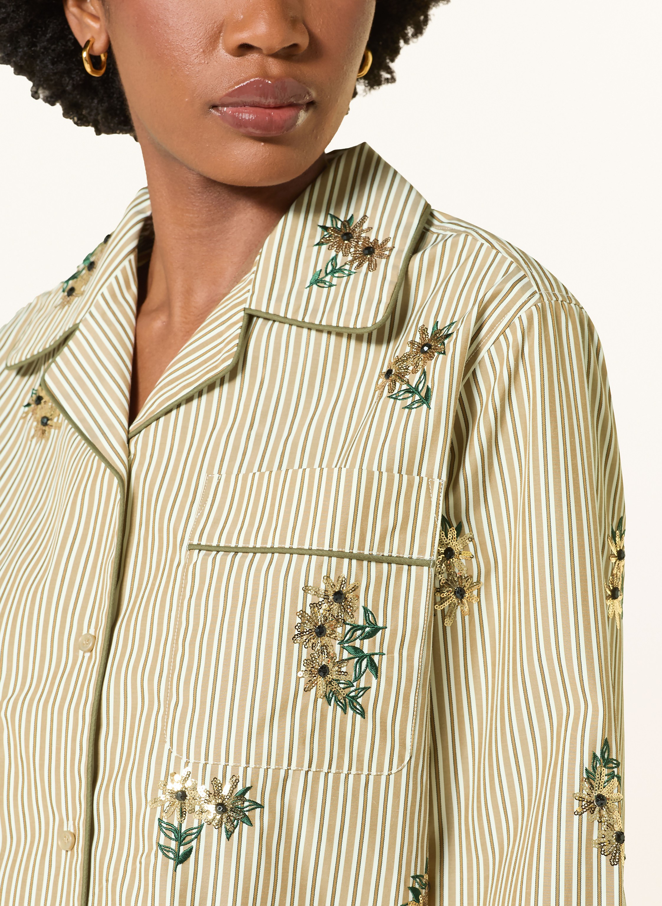 Thumbnail - Sandro Bluse Mit Pailletten gruen