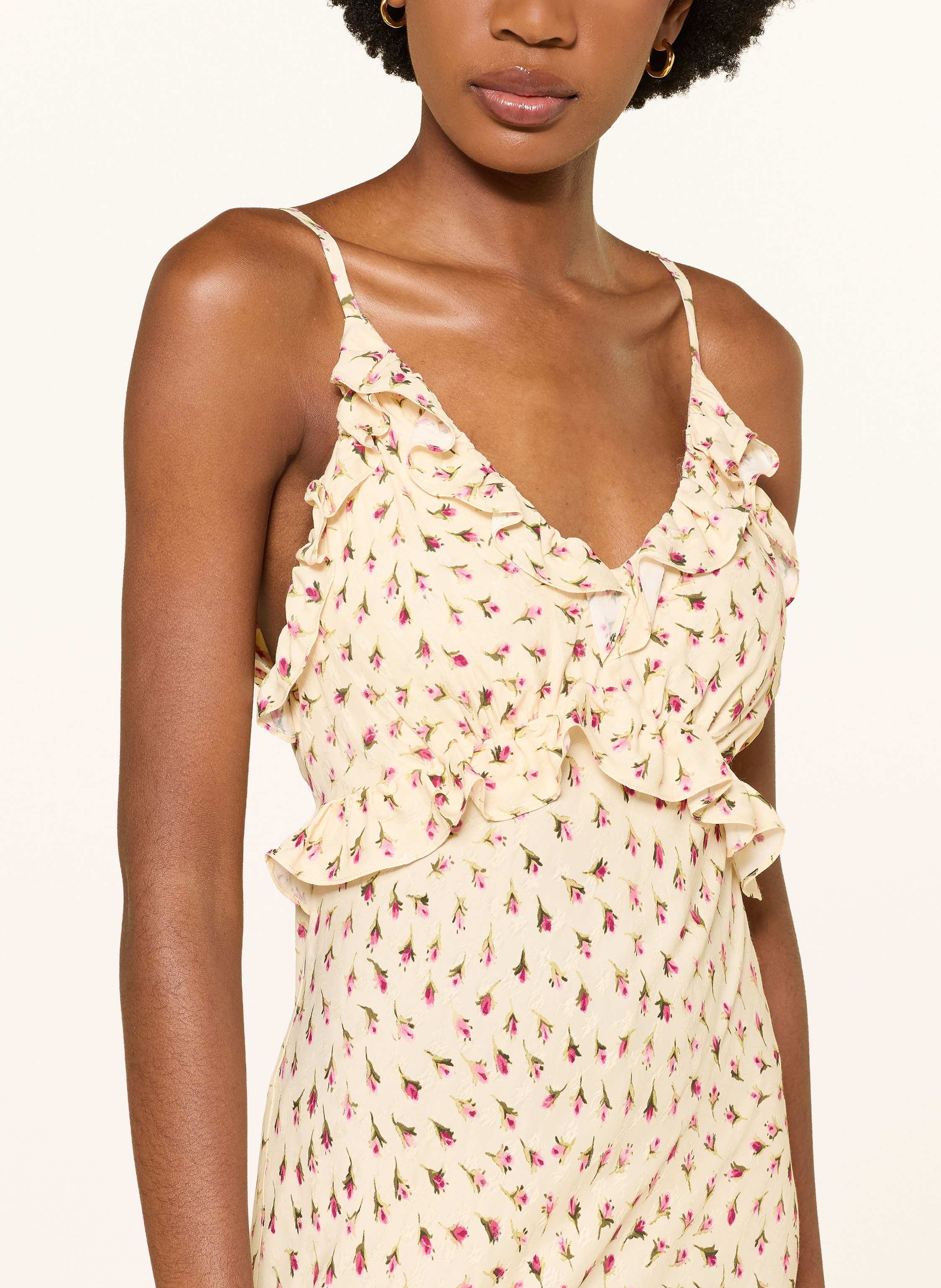 Thumbnail - Sandro Kleid Mit Rüschen gelb