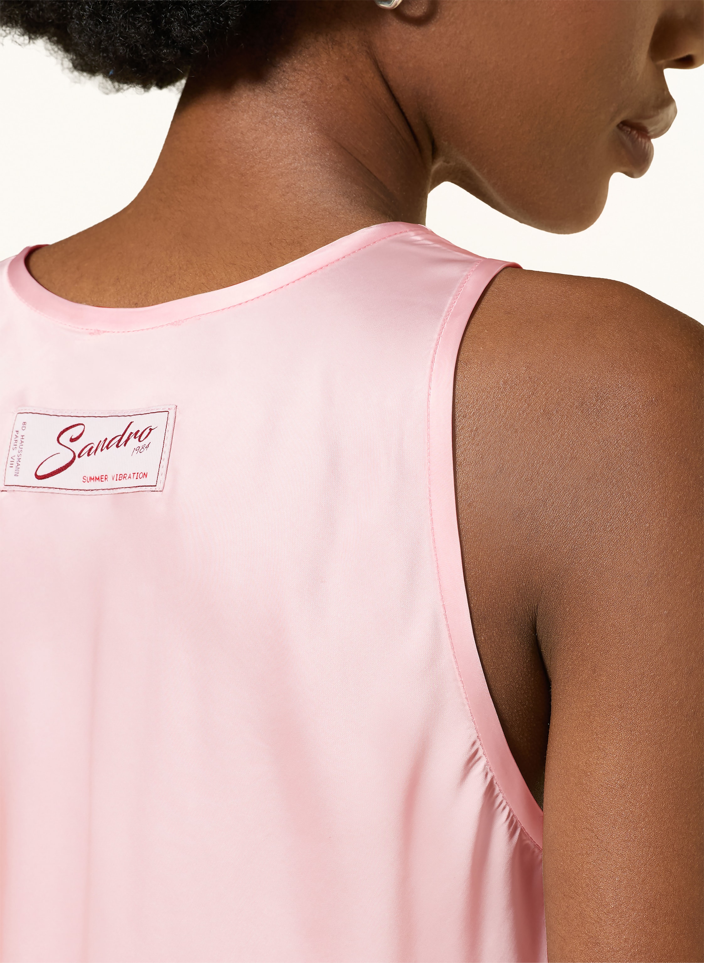 Thumbnail - Sandro Satintop Mit Spitze rosa