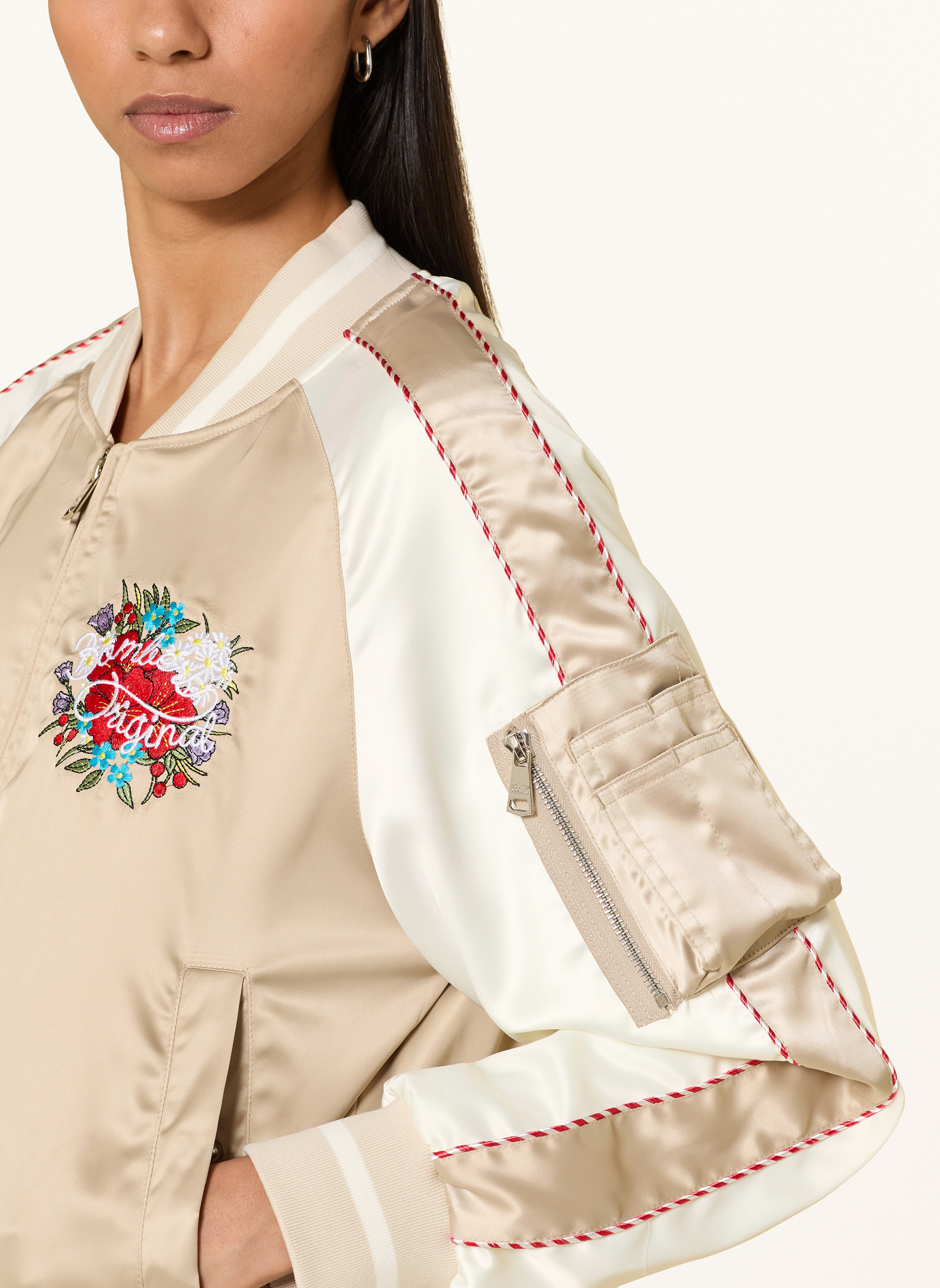 Thumbnail - Bombers Original Satinblouson Yoshino Woman beige