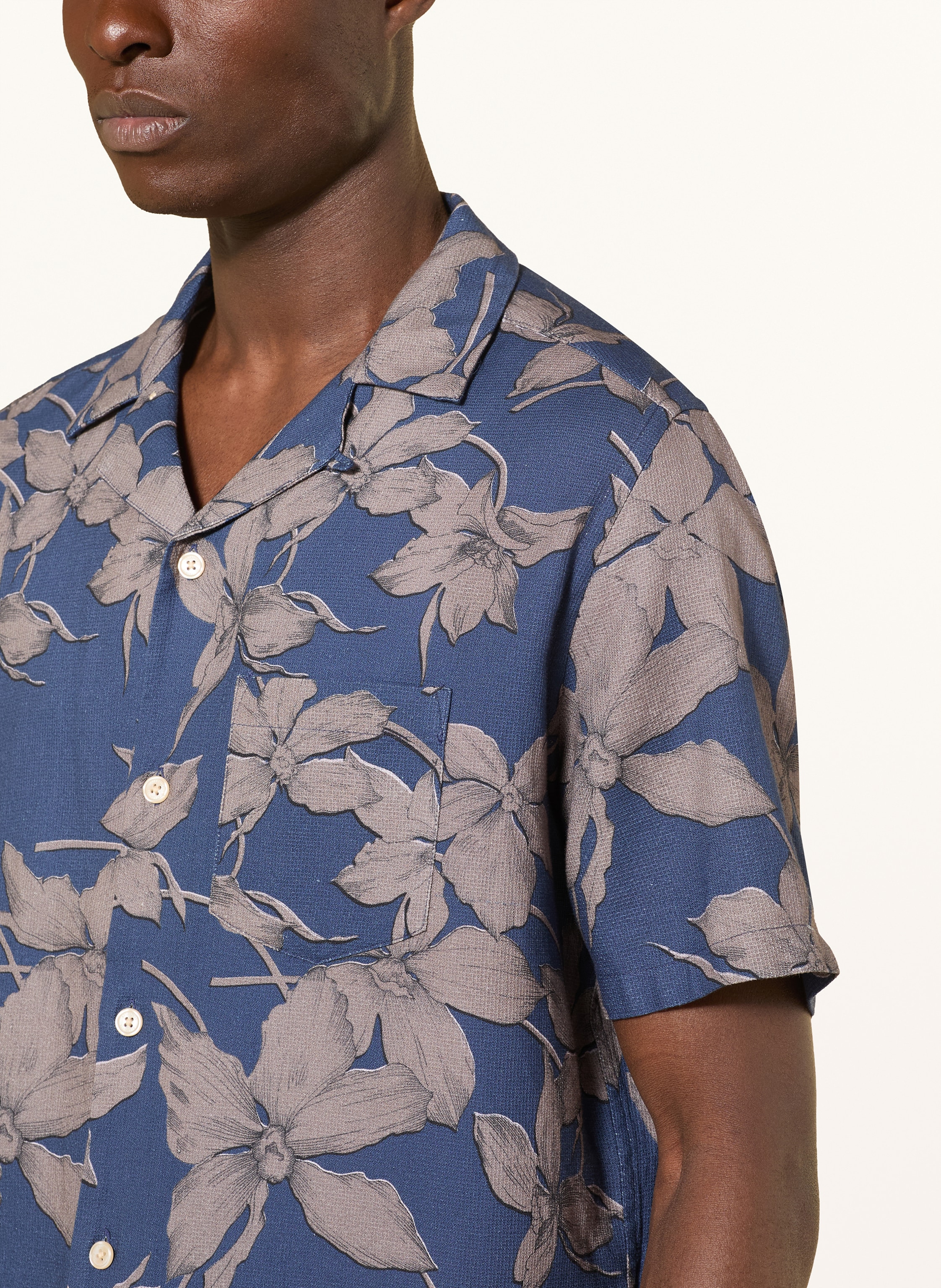 Thumbnail - Allsaints Resorthemd Parterre Relaxed Fit blau