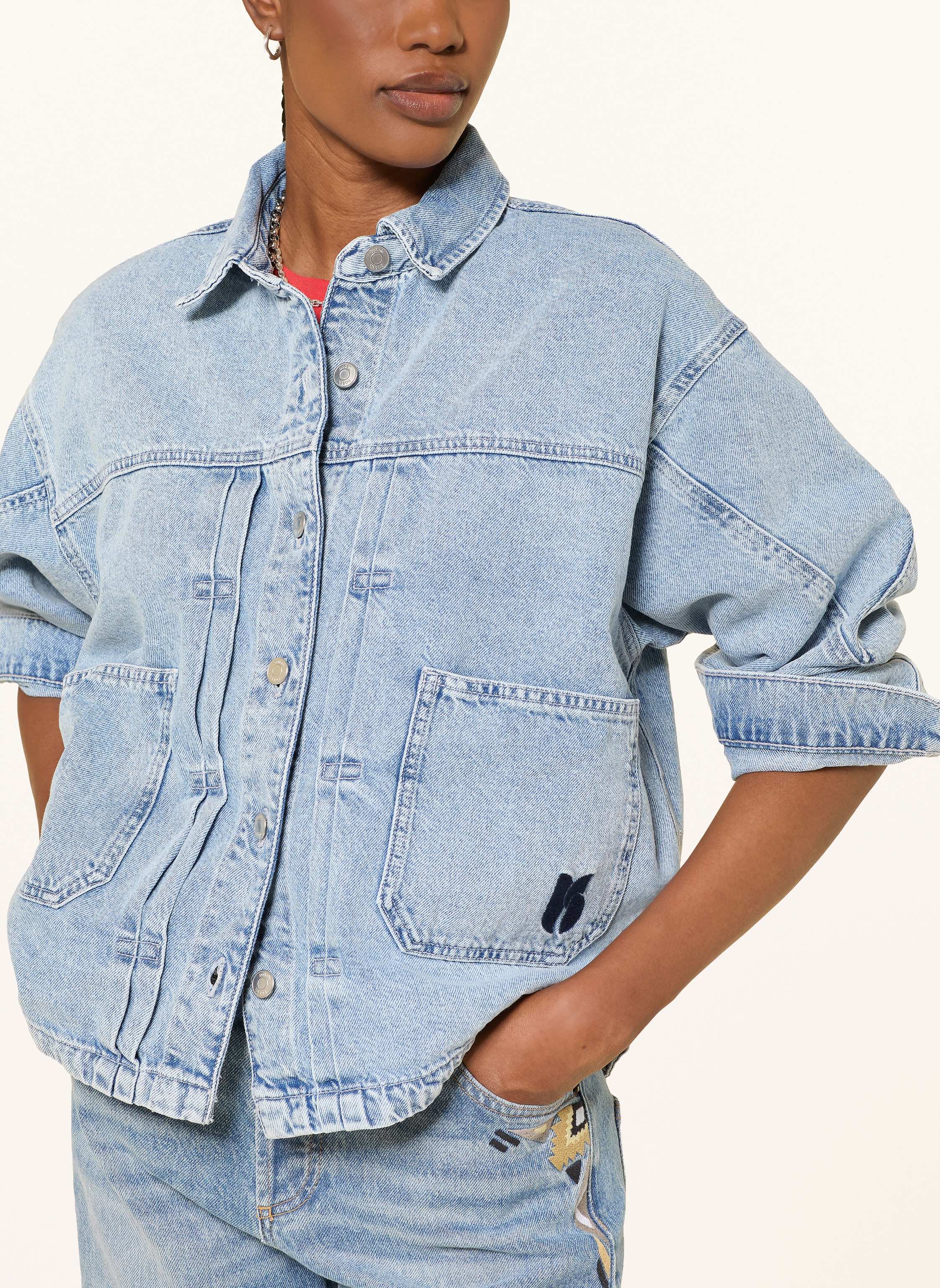 Thumbnail - Ba&Sh Jeansjacke Juno blau