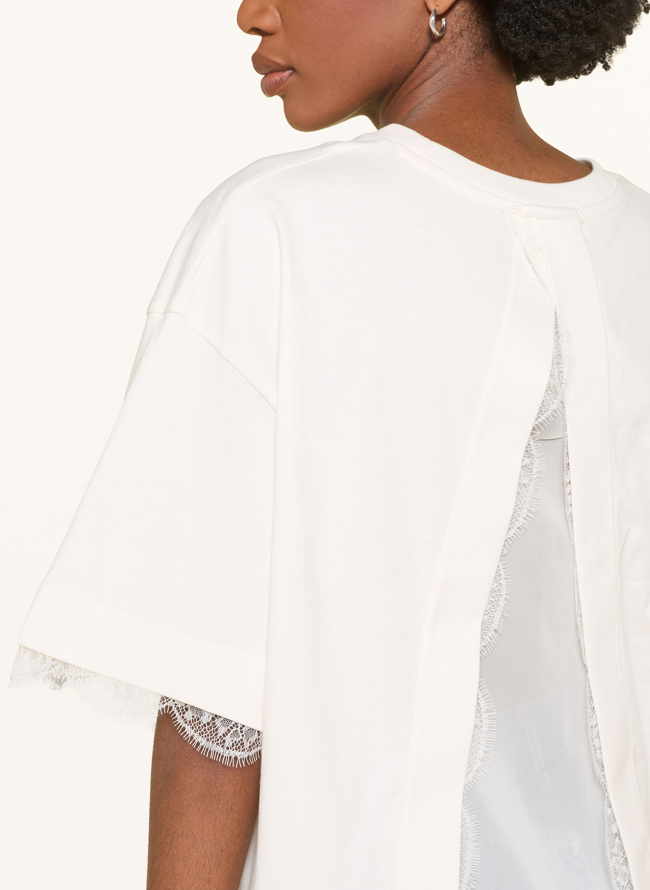 Thumbnail - Allsaints T-Shirt Nia Mit Spitze weiss