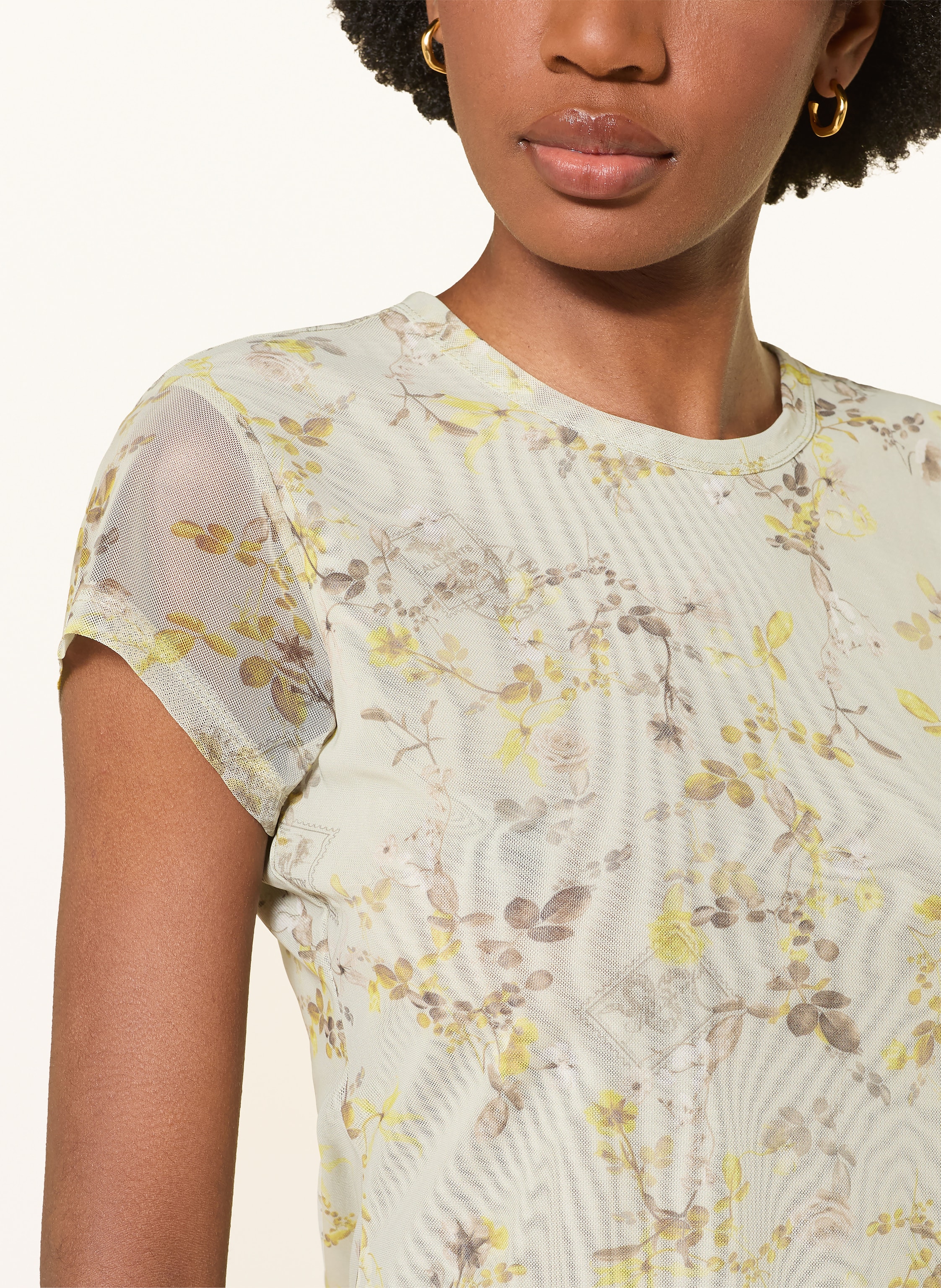 Thumbnail - Allsaints T-Shirt Ellie Aus Mesh gruen