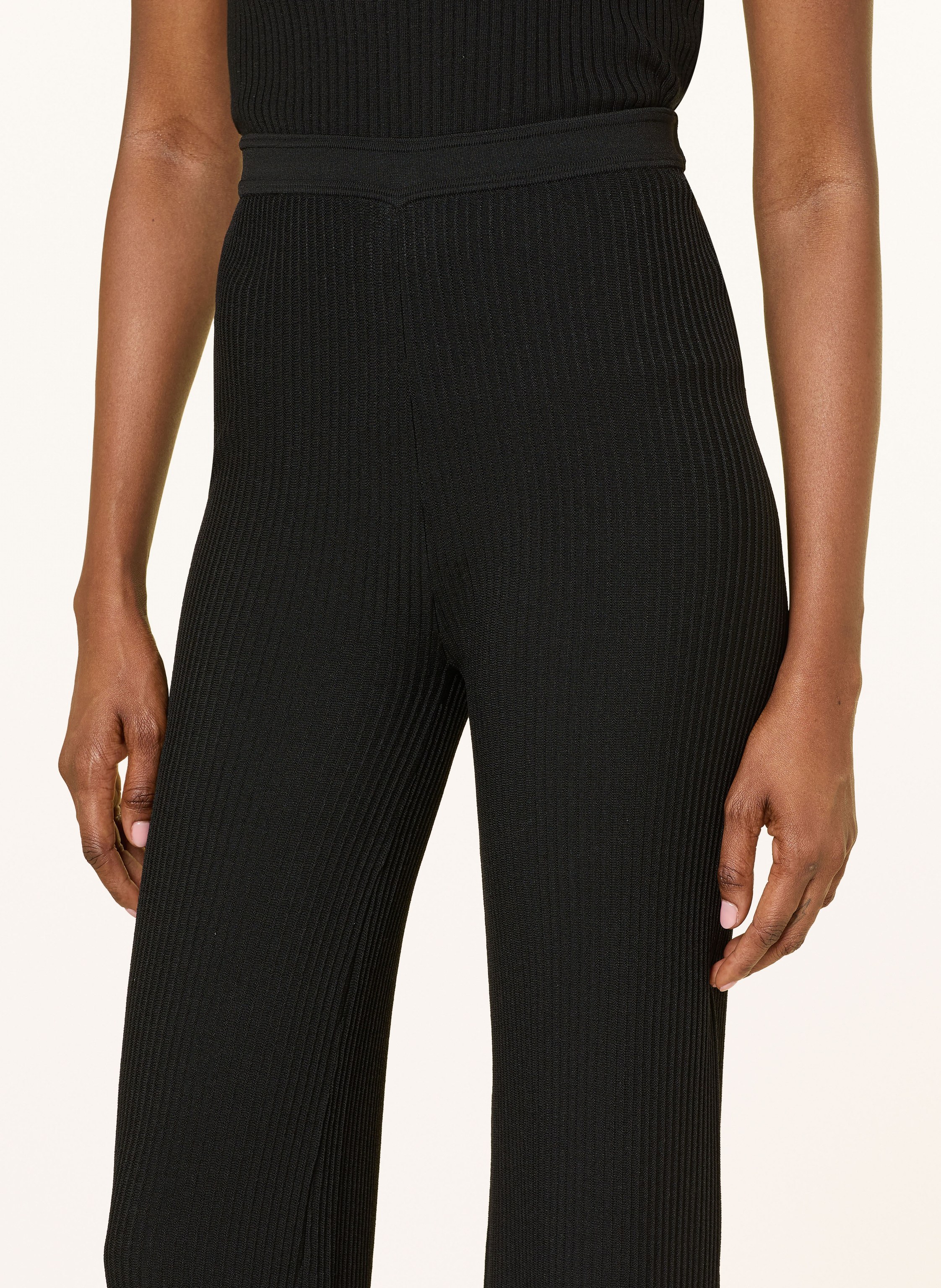 Thumbnail - Sandro Strickhose Mit Volants schwarz