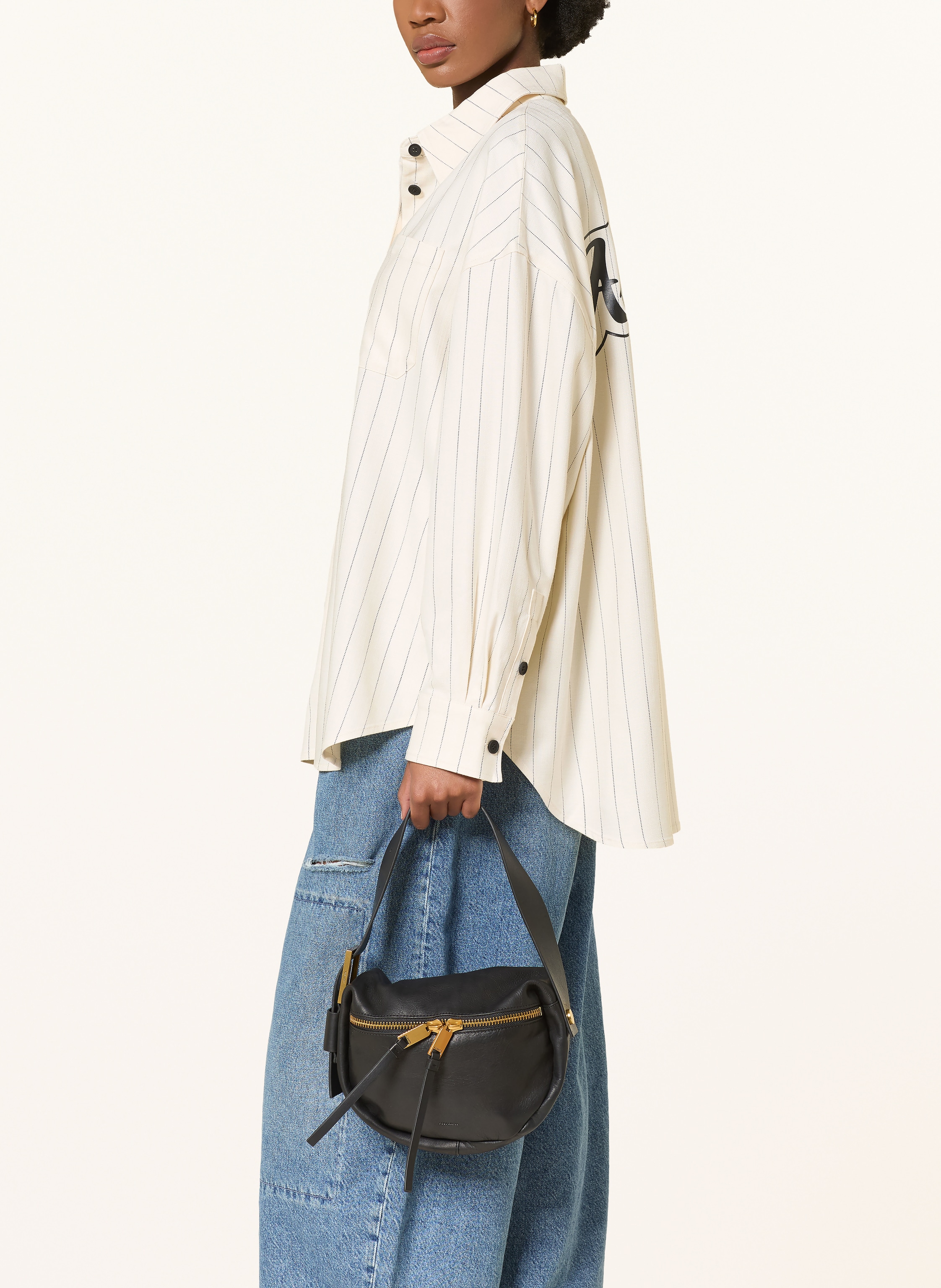 Thumbnail - Allsaints Oversized-Hemdbluse Olga beige