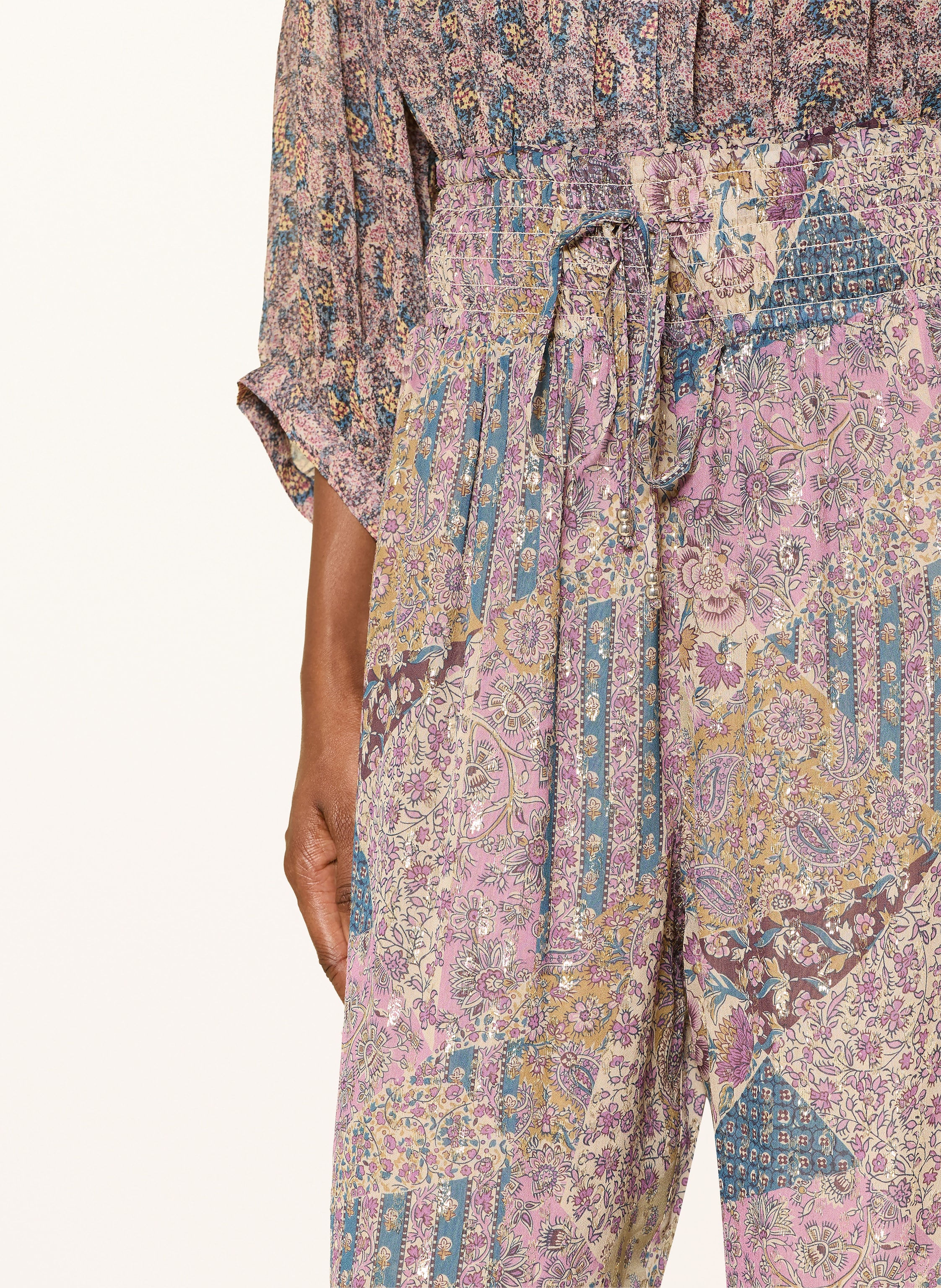 Thumbnail - Ba&Sh Hose Parsy Mit Glitzergarn rosa