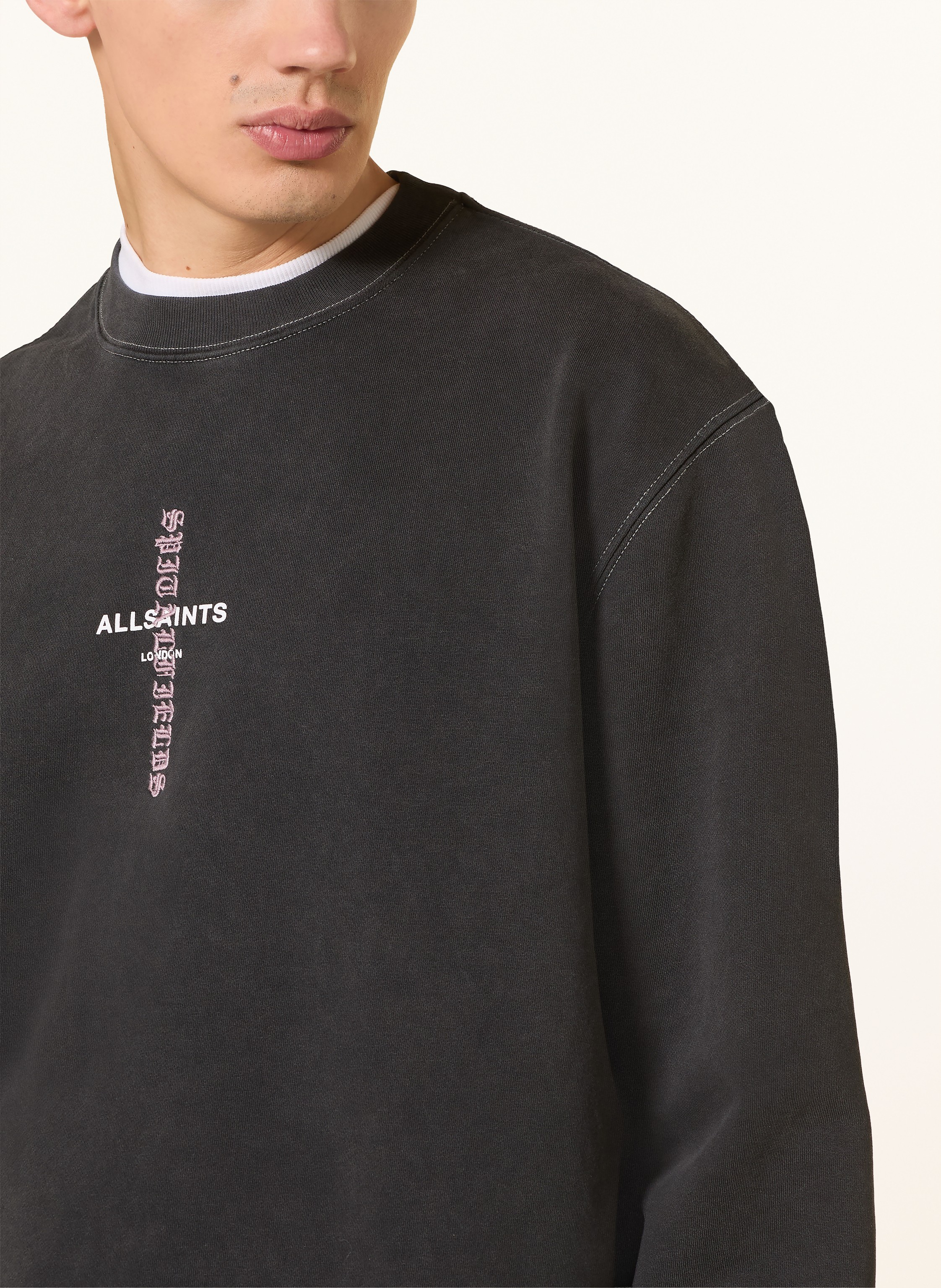 Thumbnail - Allsaints Sweatshirt Knox Crew schwarz