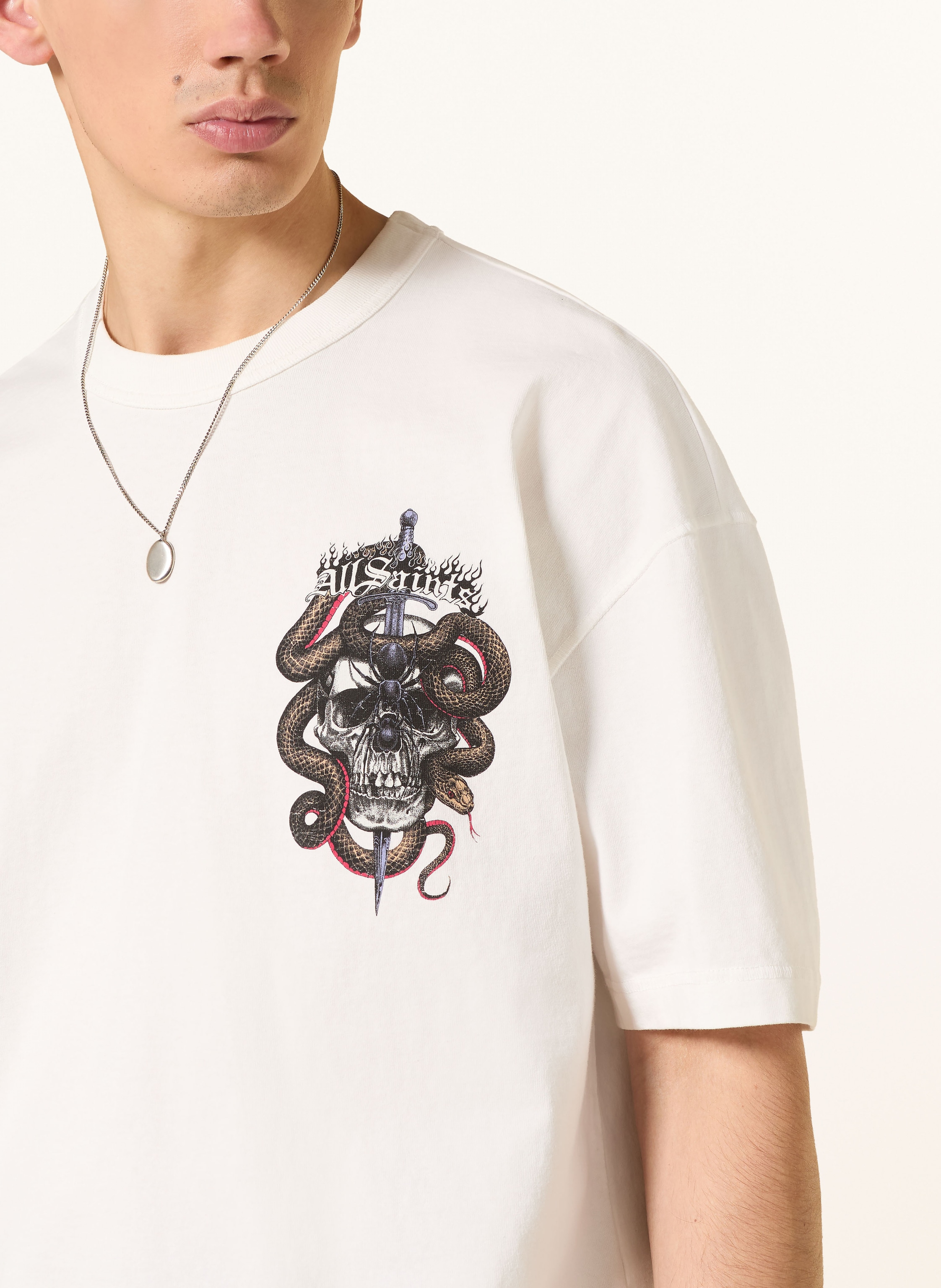 Thumbnail - Allsaints T-Shirt Araknid weiss