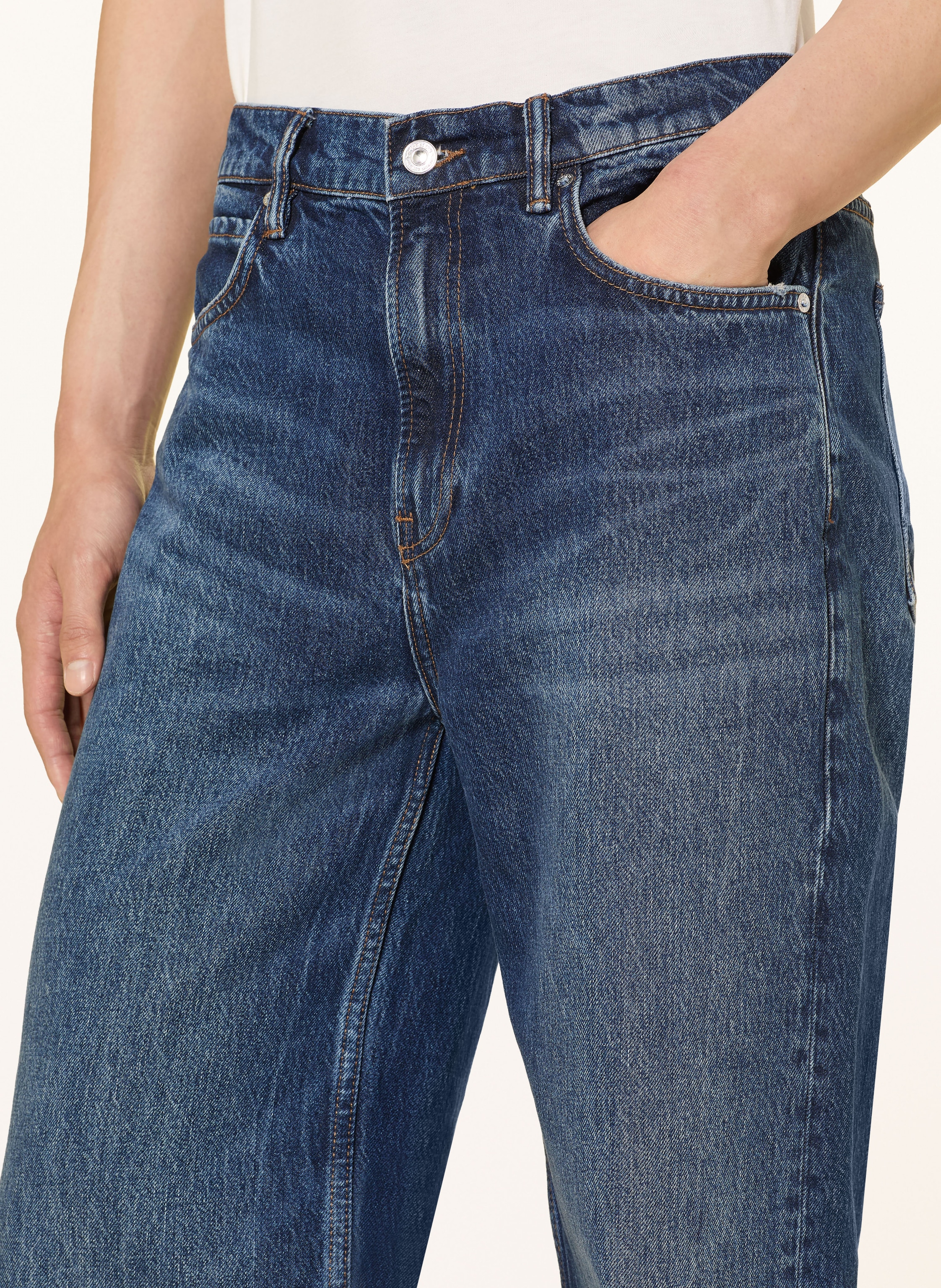 Thumbnail - Allsaints Wide Leg Jeans Lenny Regular Fit blau