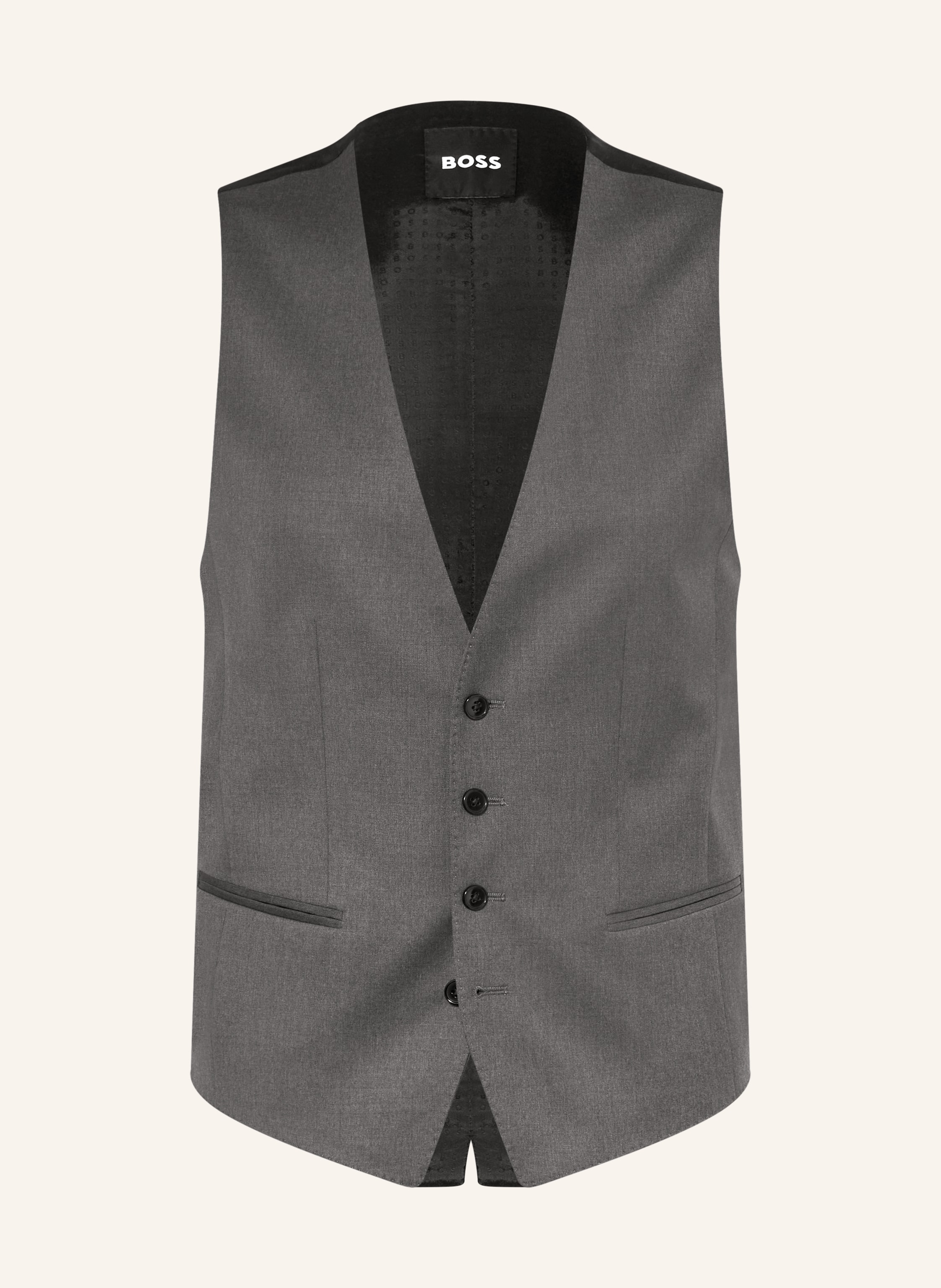 Boss Boss Anzugweste Huge Slim Fit grau in 021 DARK GREY