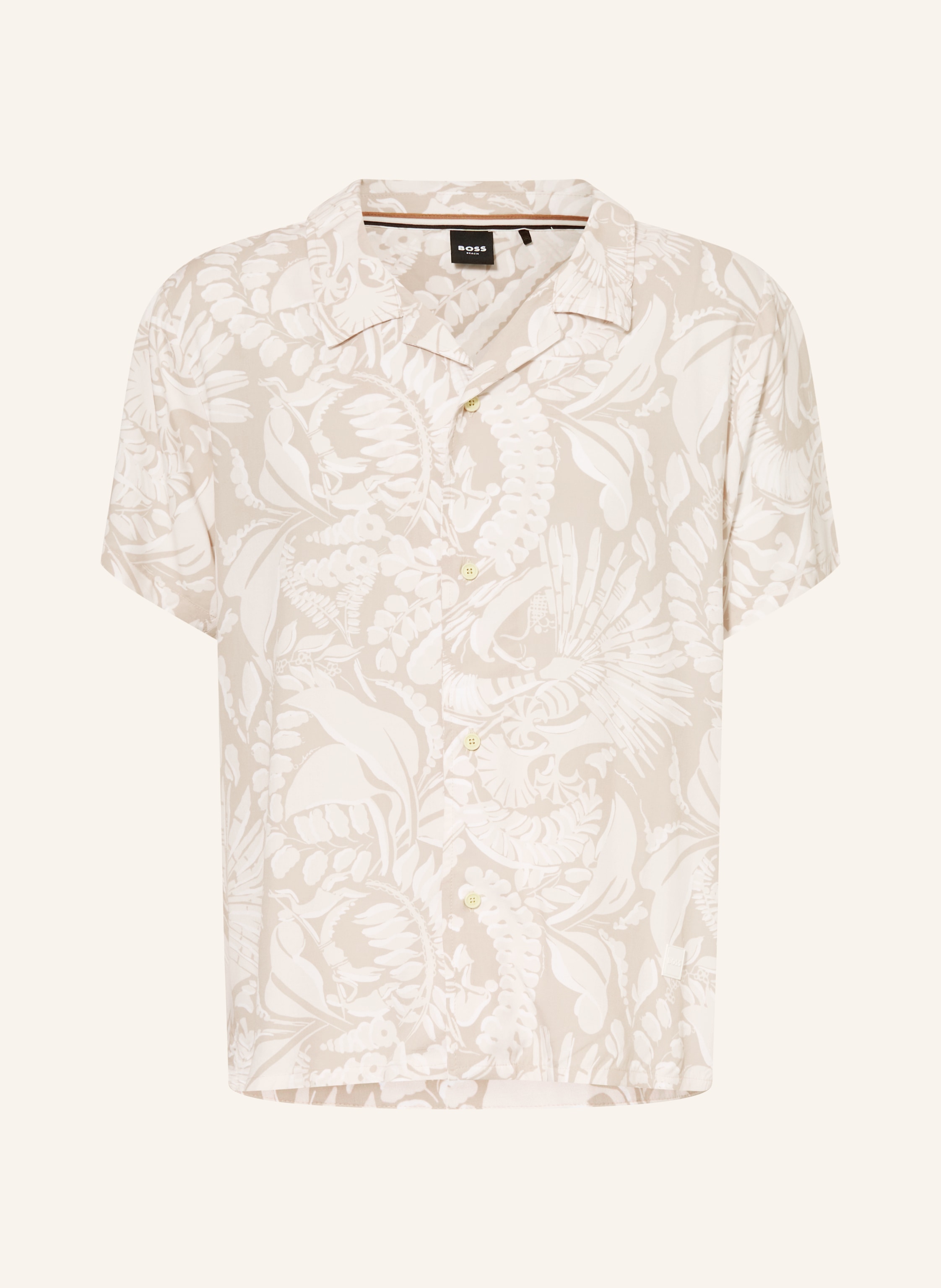 Boss Boss Resorthemd Beach Comfort Fit beige in BEIGE / CREME