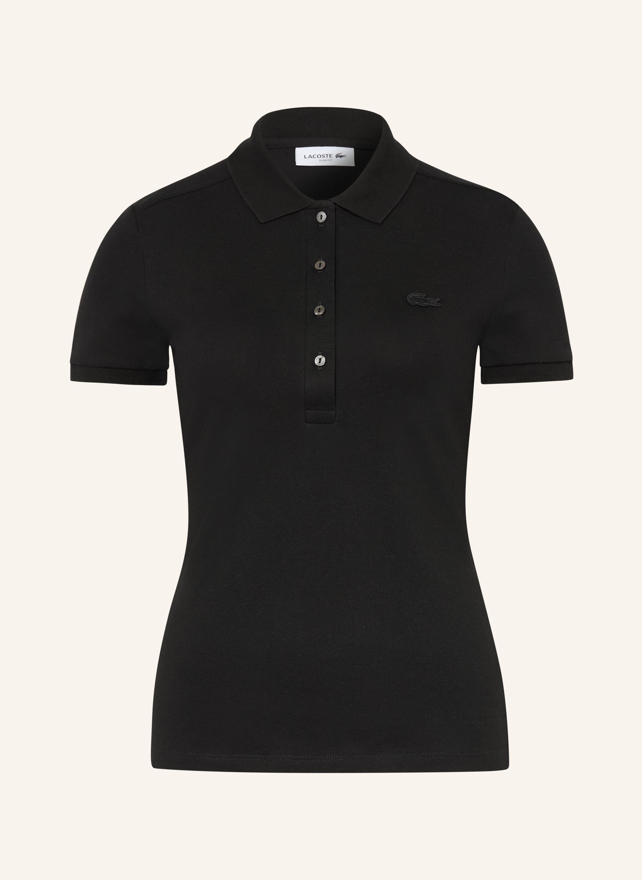 Lacoste Piqué-Poloshirt schwarz