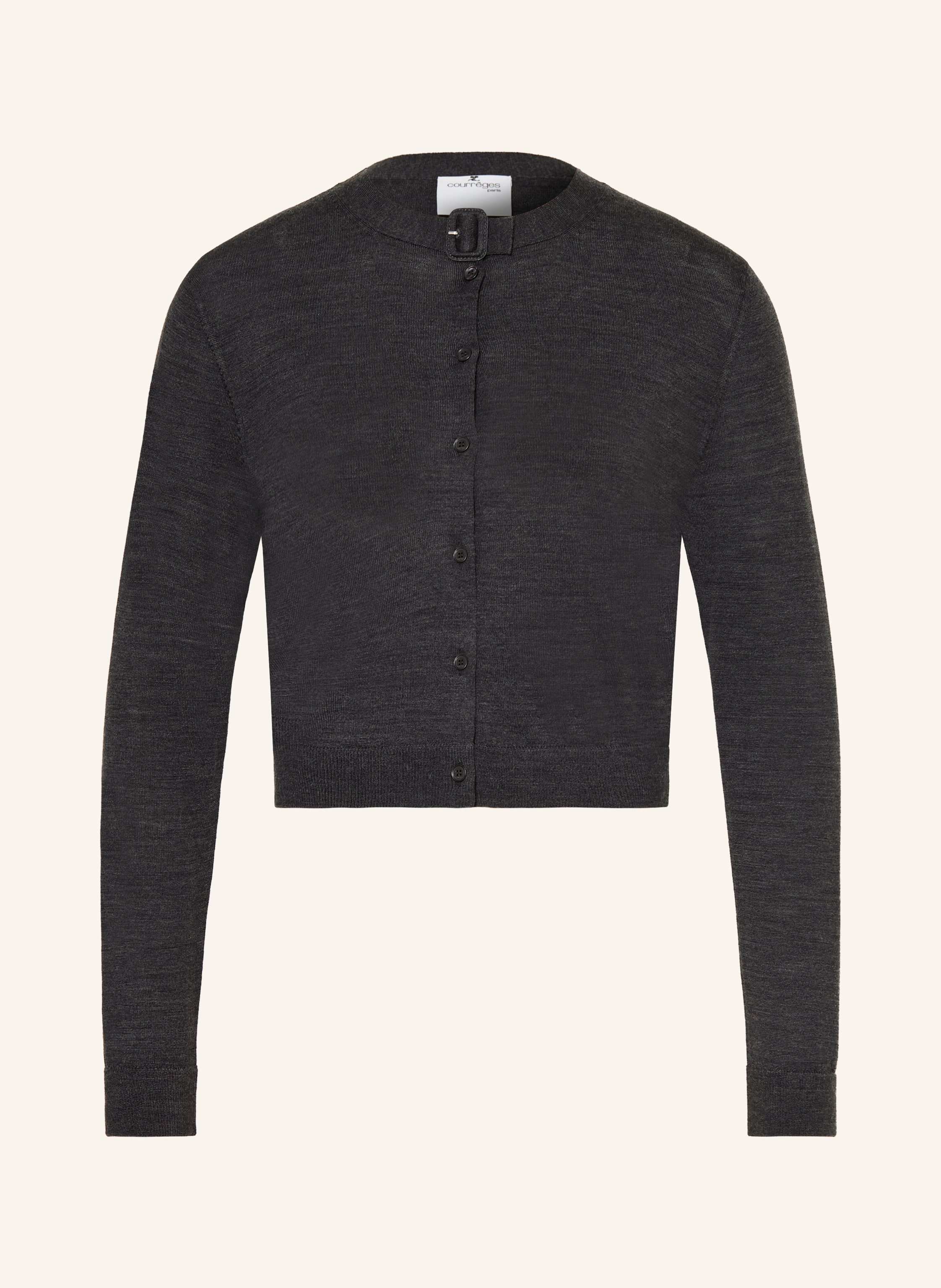 Courrèges Strickjacke Aus Merinowolle schwarz