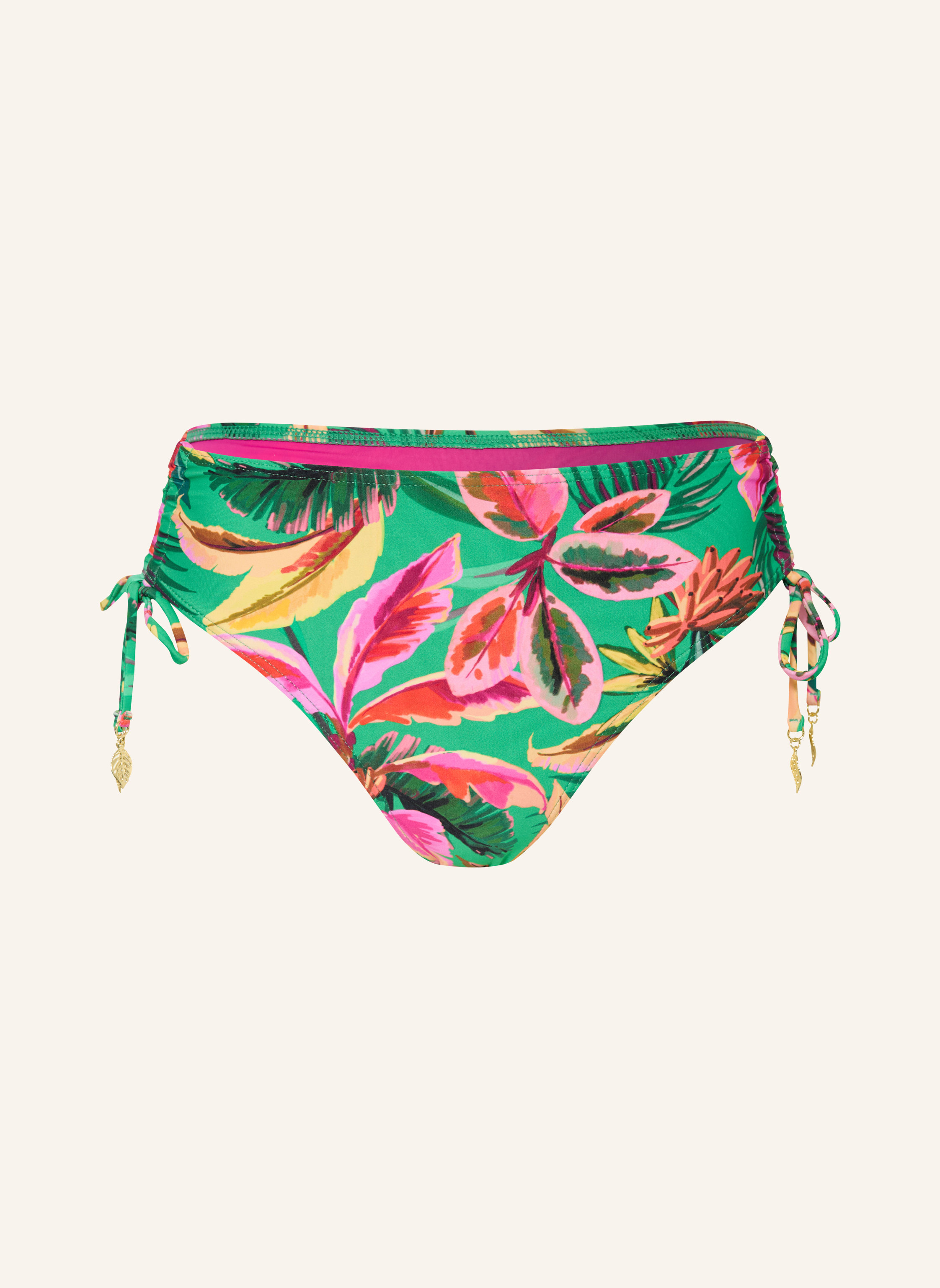 Cyell Basic-Bikini-Hose Floral Forest gruen