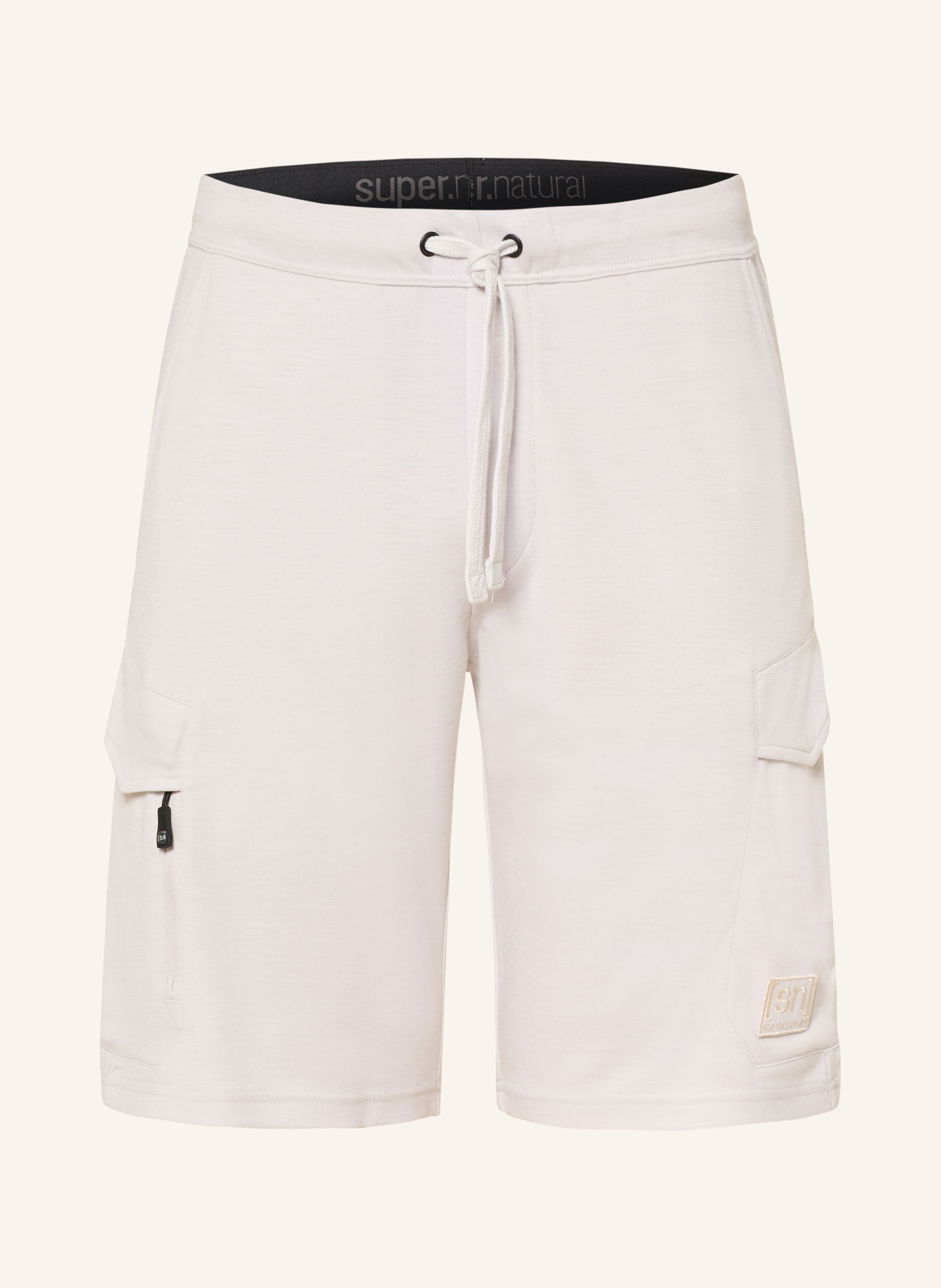 Super.Natural Sweatshorts Cargo Bio Mit Baumwolle weiss