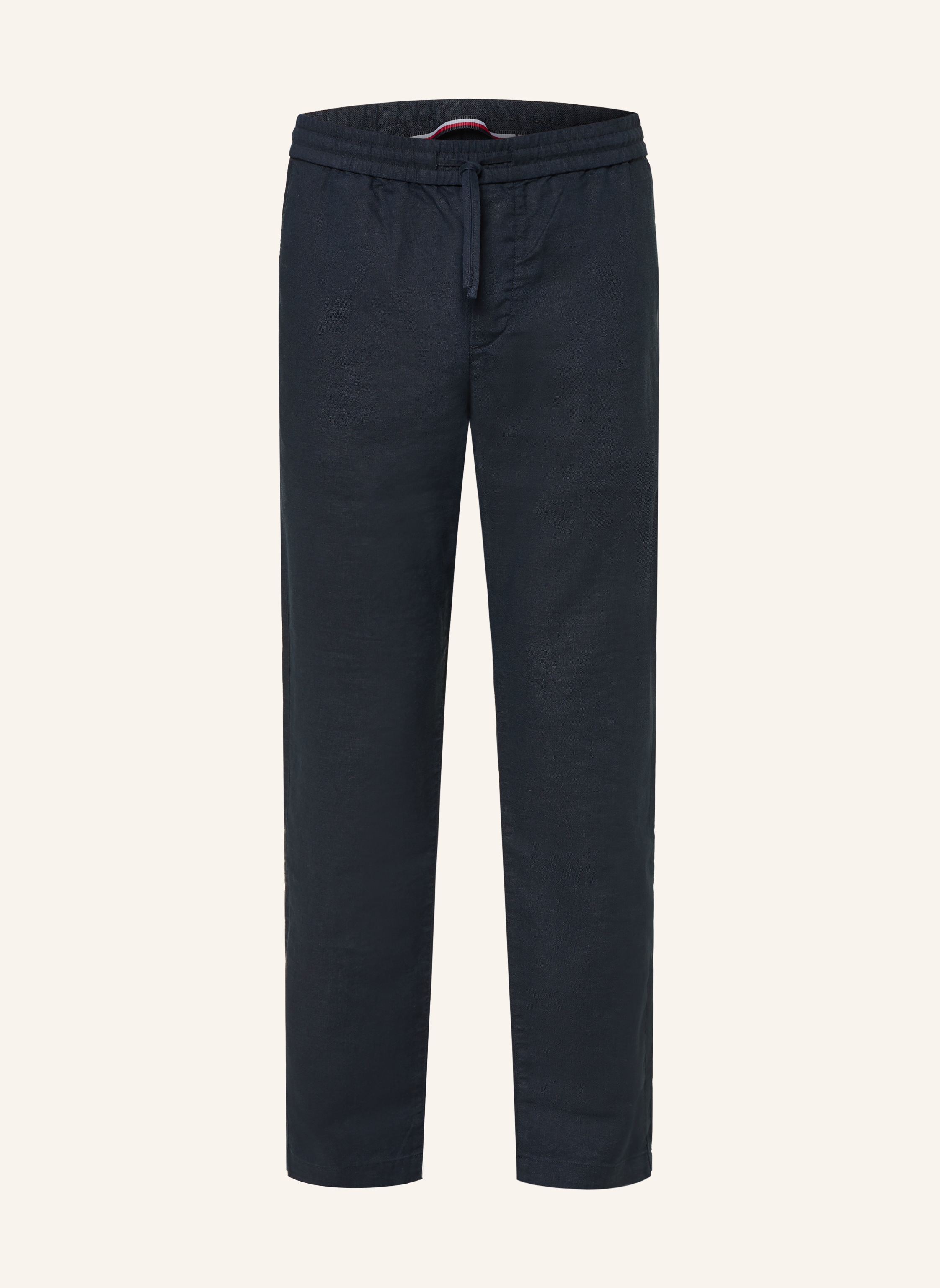 Tommy Hilfiger Leinenhose Harlem Regular Tapered Fit blau