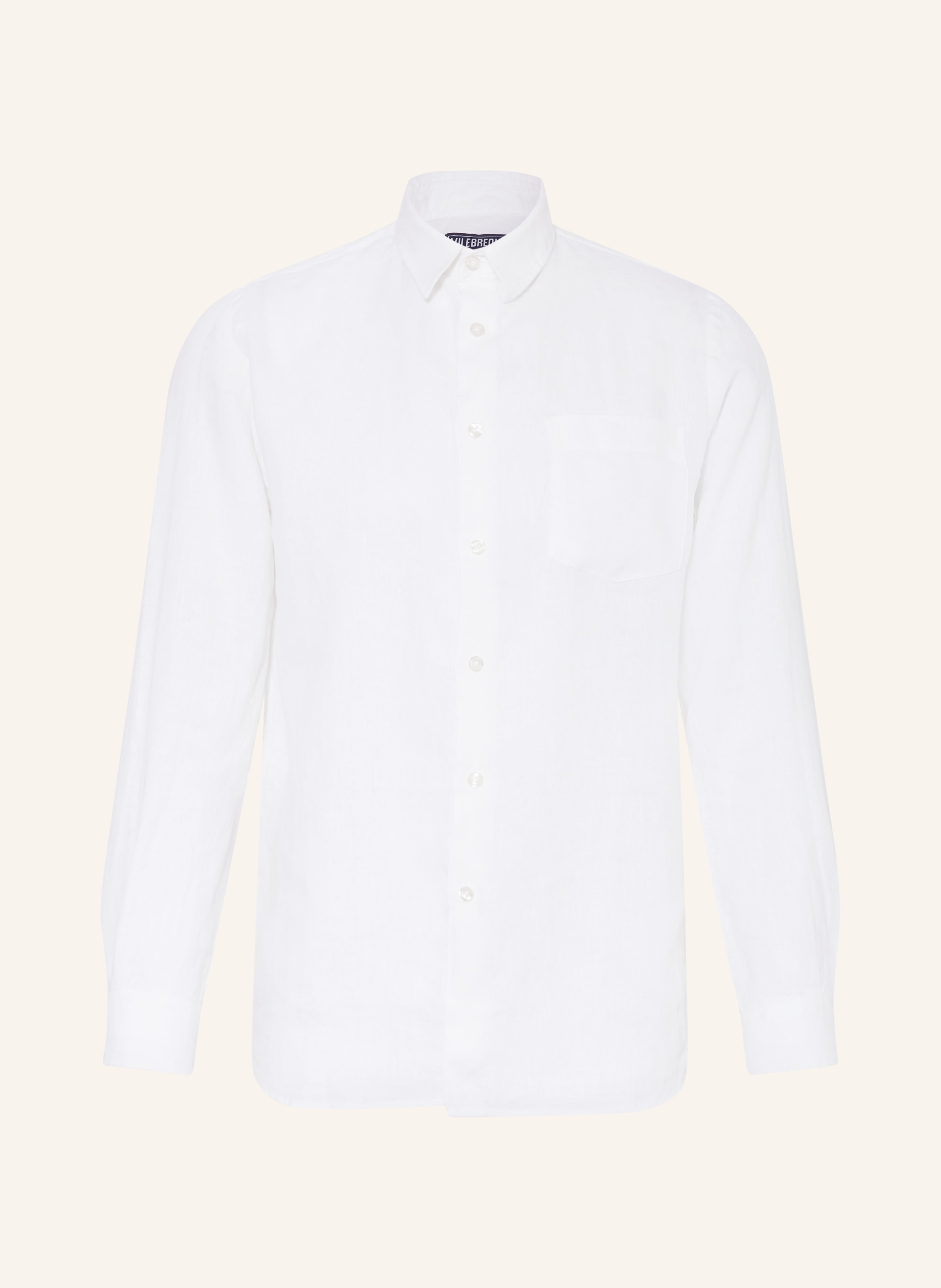 Vilebrequin Vilebrequin Leinenhemd Caroubis Comfort Fit weiss in WEISS