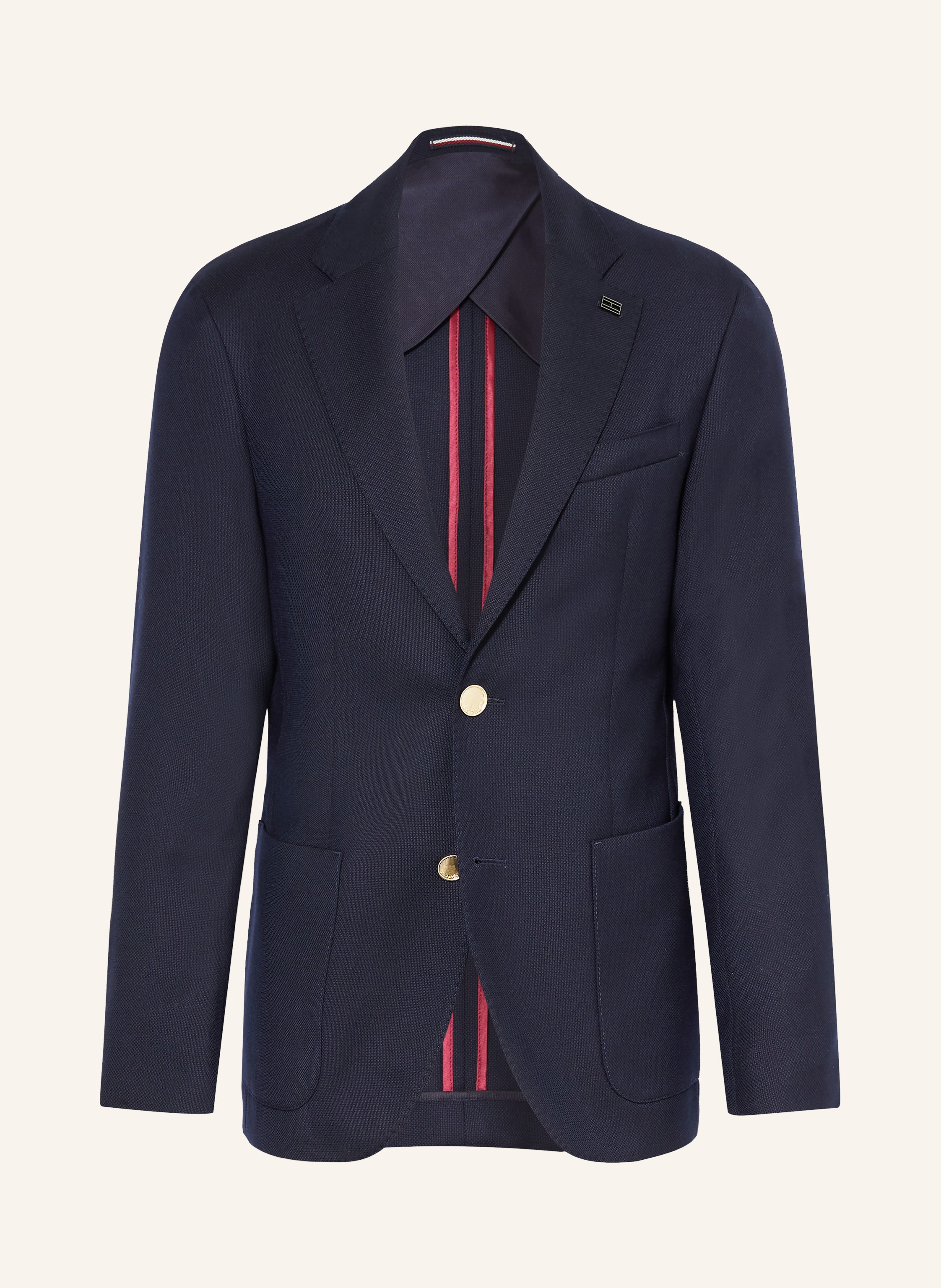 Tommy Hilfiger Piqué-Sakko Extra Slim Fit blau