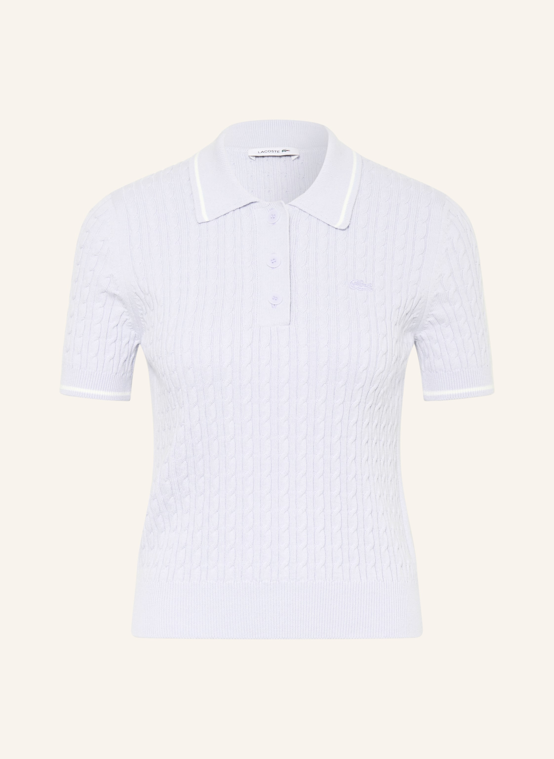Lacoste Strick-Poloshirt blau