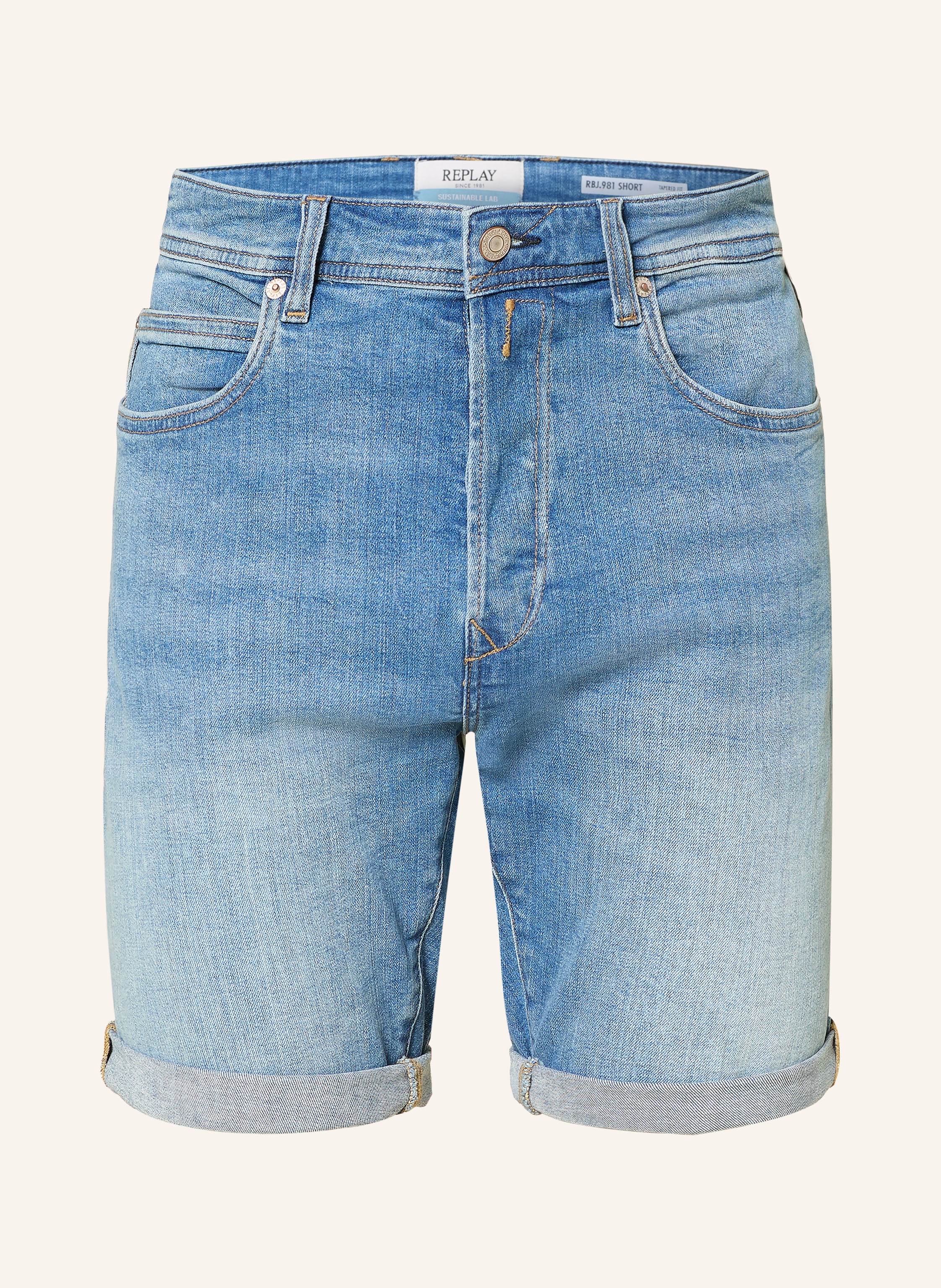 Replay Jeansshorts blau