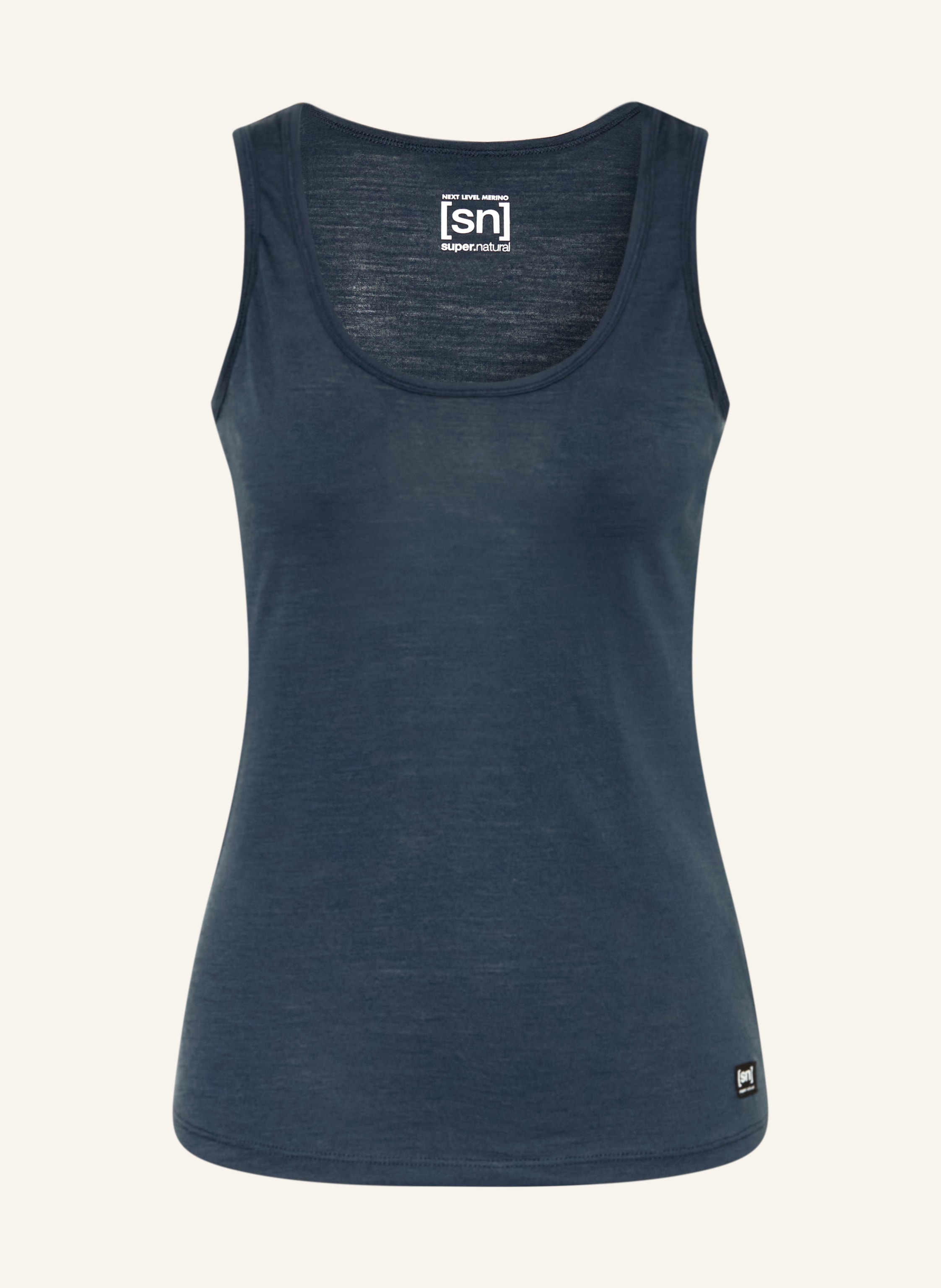 Super.Natural Tanktop Sierra 140 Mit Merinowolle blau