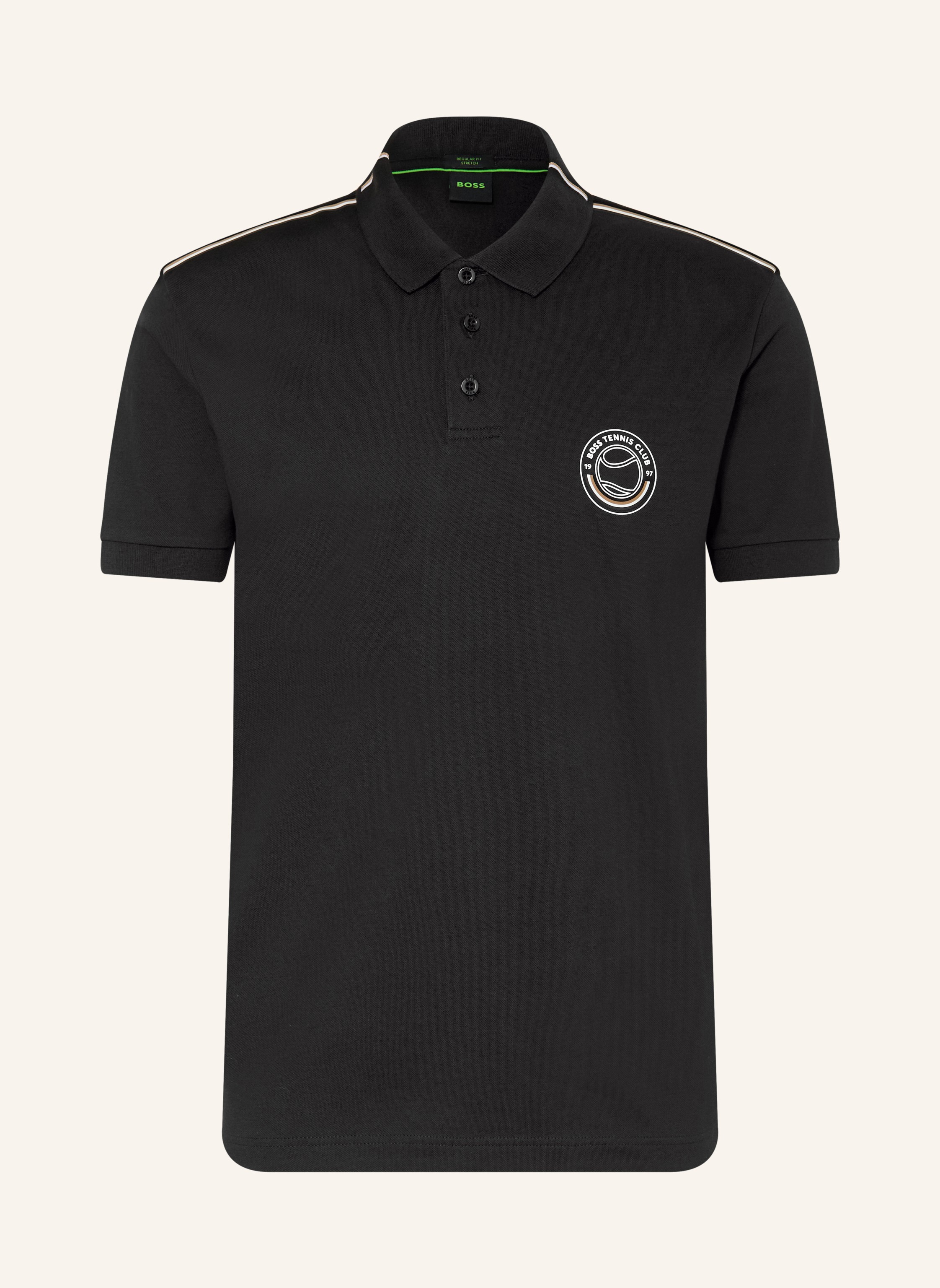 Boss Piqué-Poloshirt schwarz