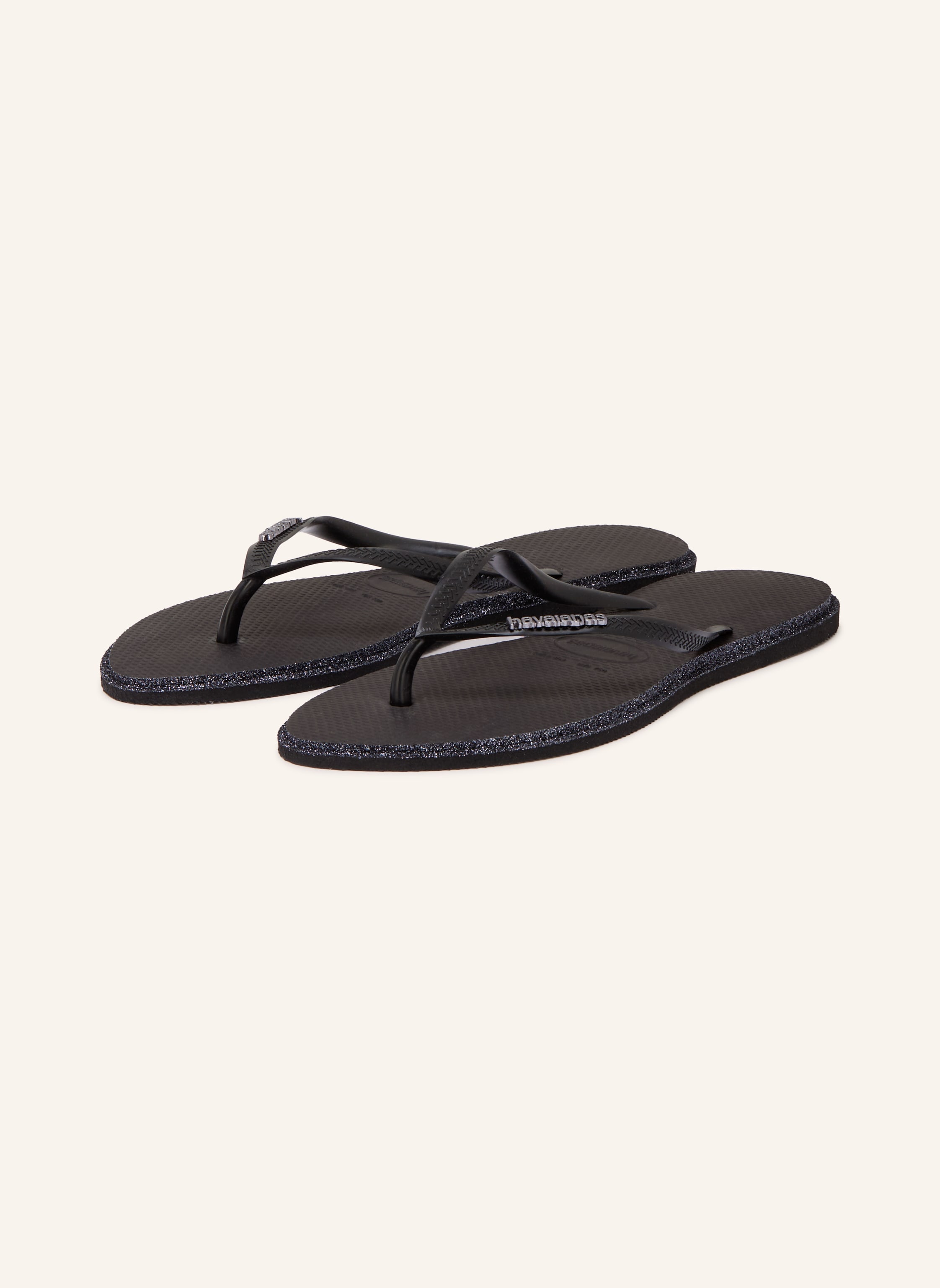 Havaianas Zehentrenner Slim Point Glitter schwarz