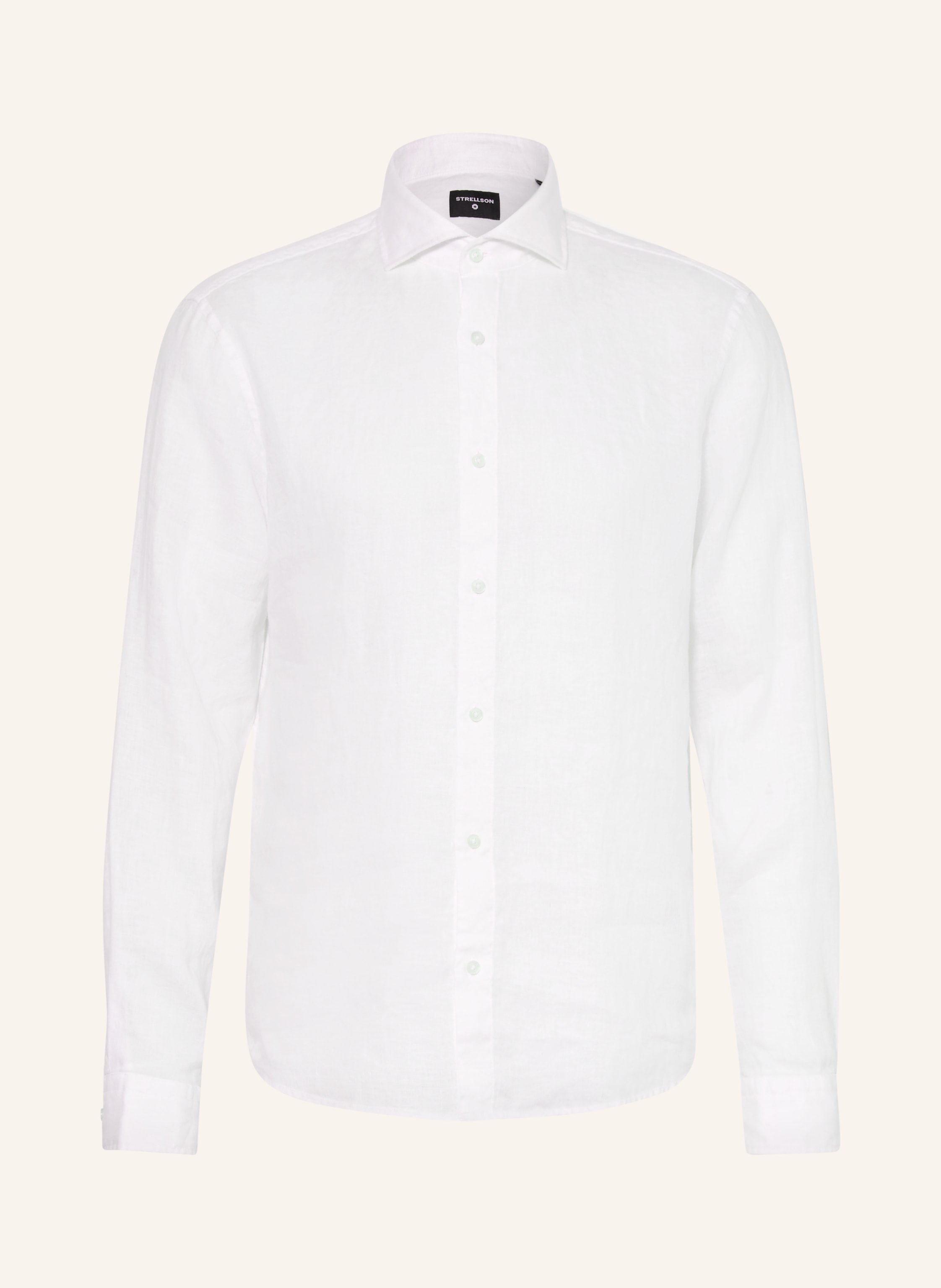 Strellson Leinenhemd Ceasar Slim Fit weiss