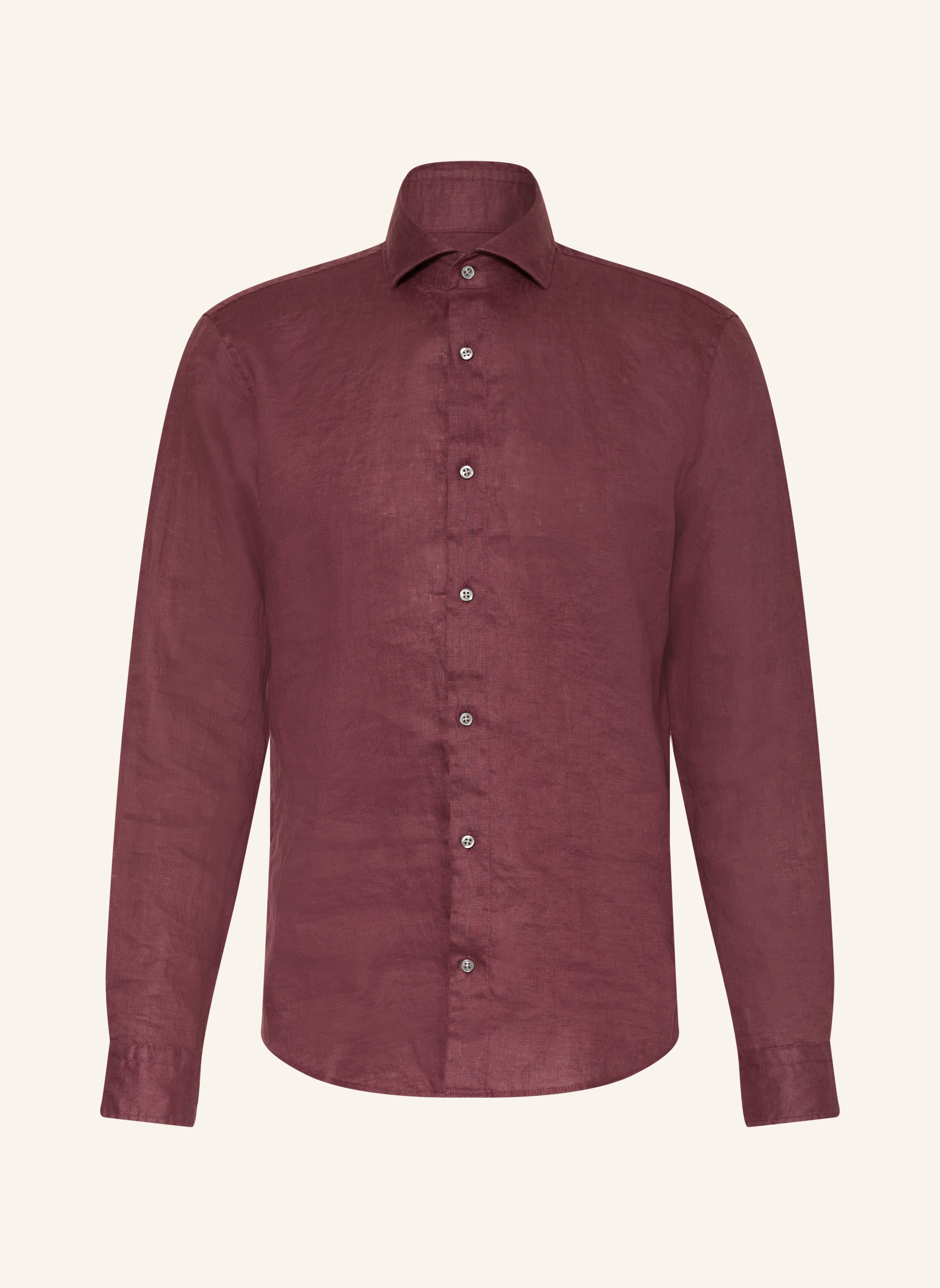 Strellson Leinenhemd Ceasar Slim Fit rot