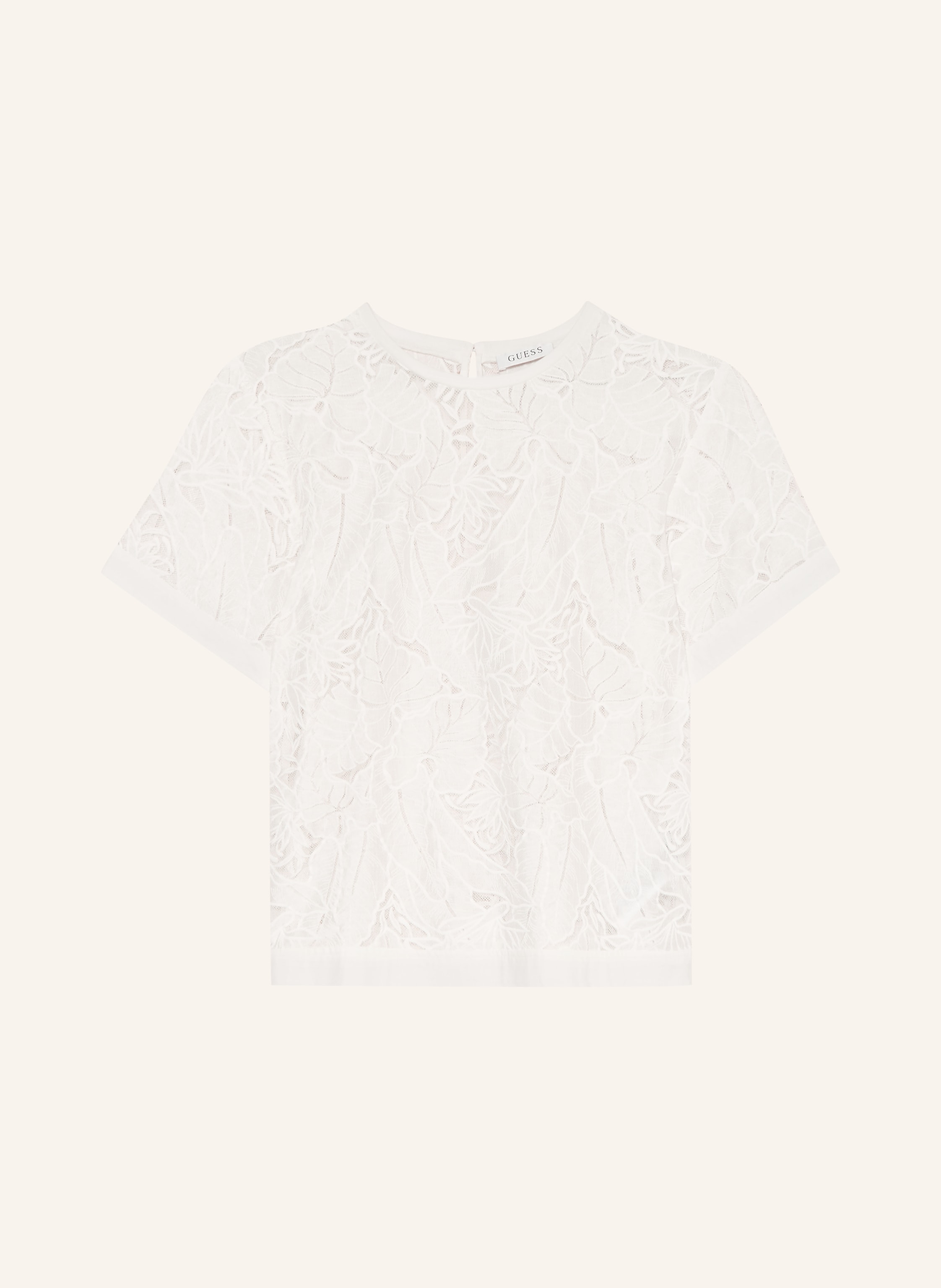 Guess T-Shirt Cassandre Aus Mesh weiss