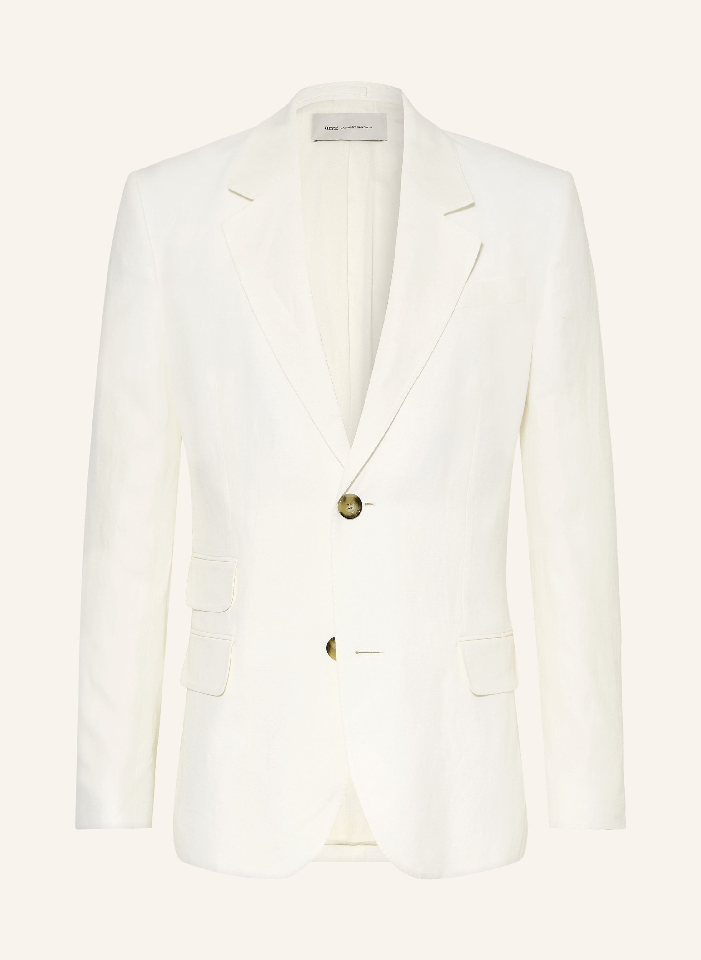 AMI Paris Ami Paris Sakko Regular Fit Mit Leinen weiss in CREME