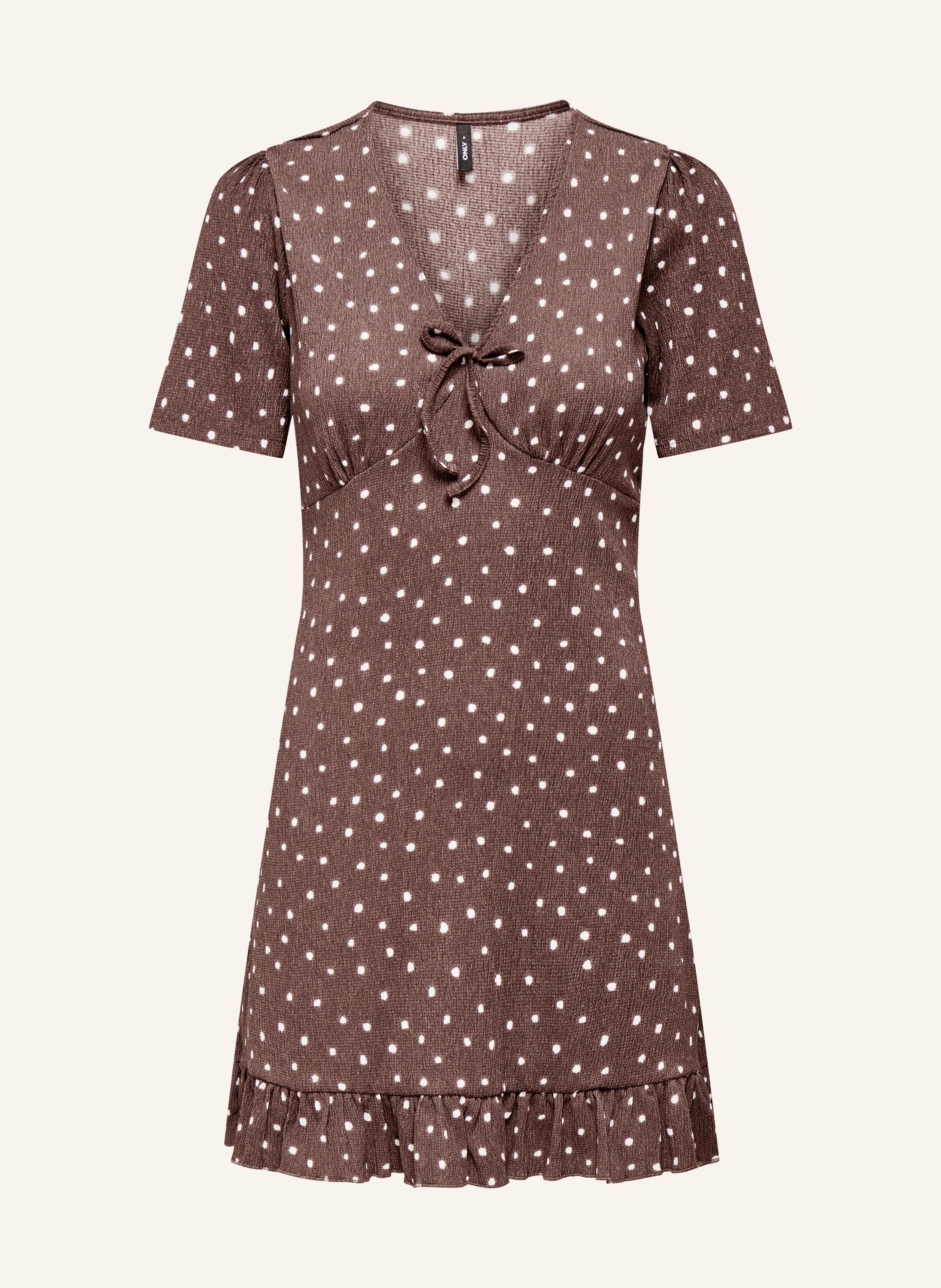 Only Kleid Mit Rüschen braun