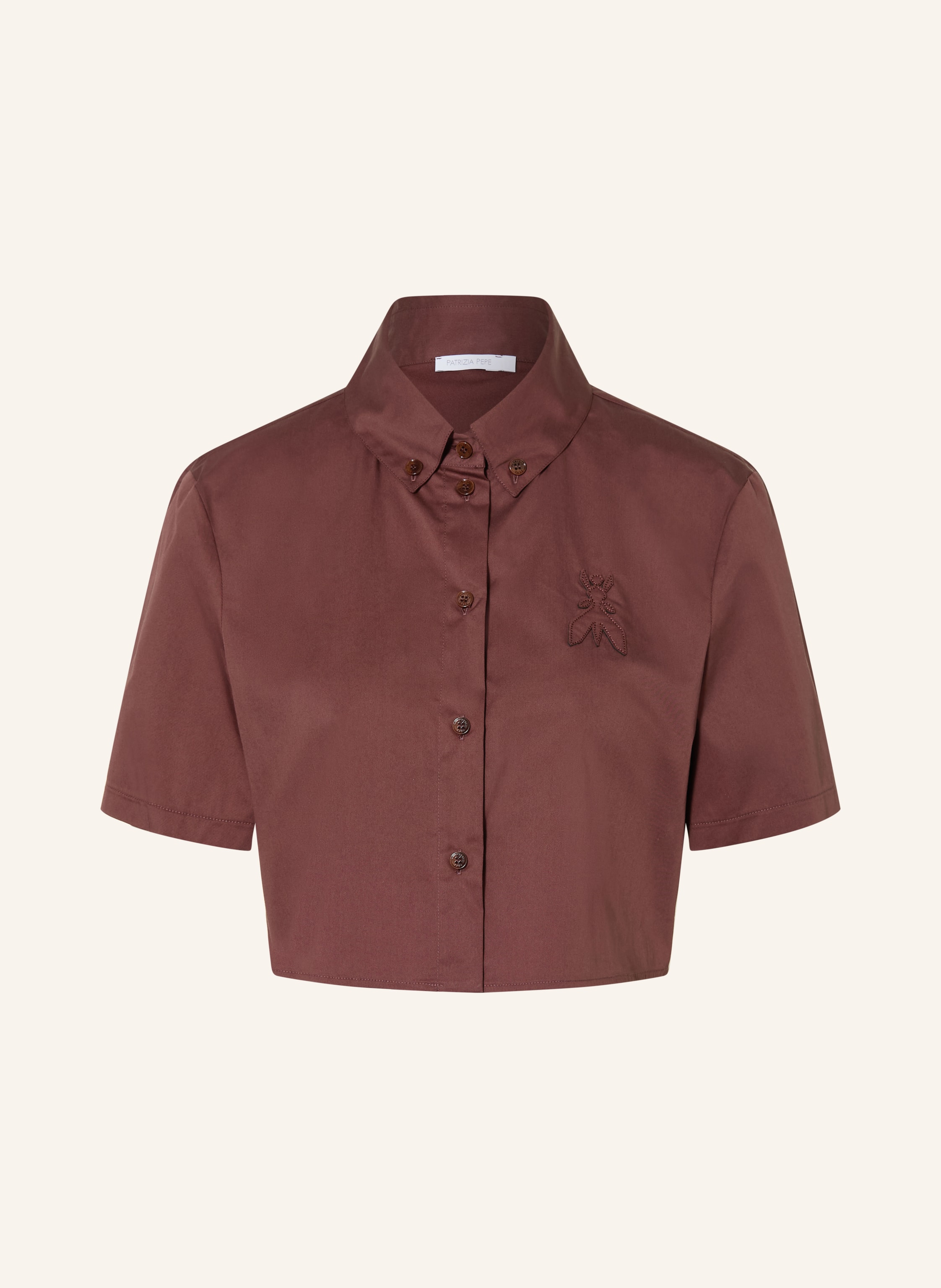 Patrizia Pepe Cropped-Hemdbluse braun