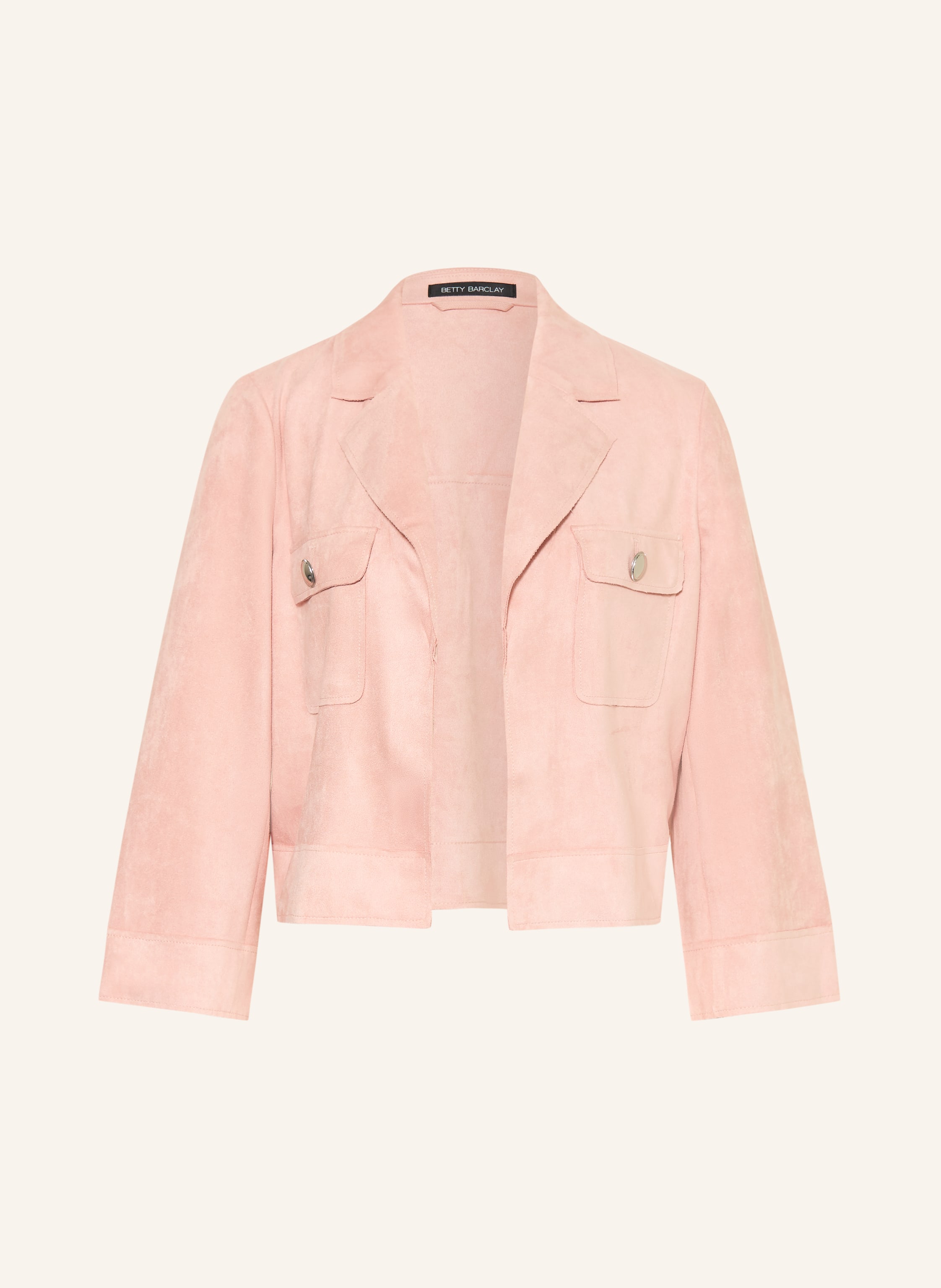 Betty Barclay Jacke In Lederoptik Mit 3/4-Arm rosa
