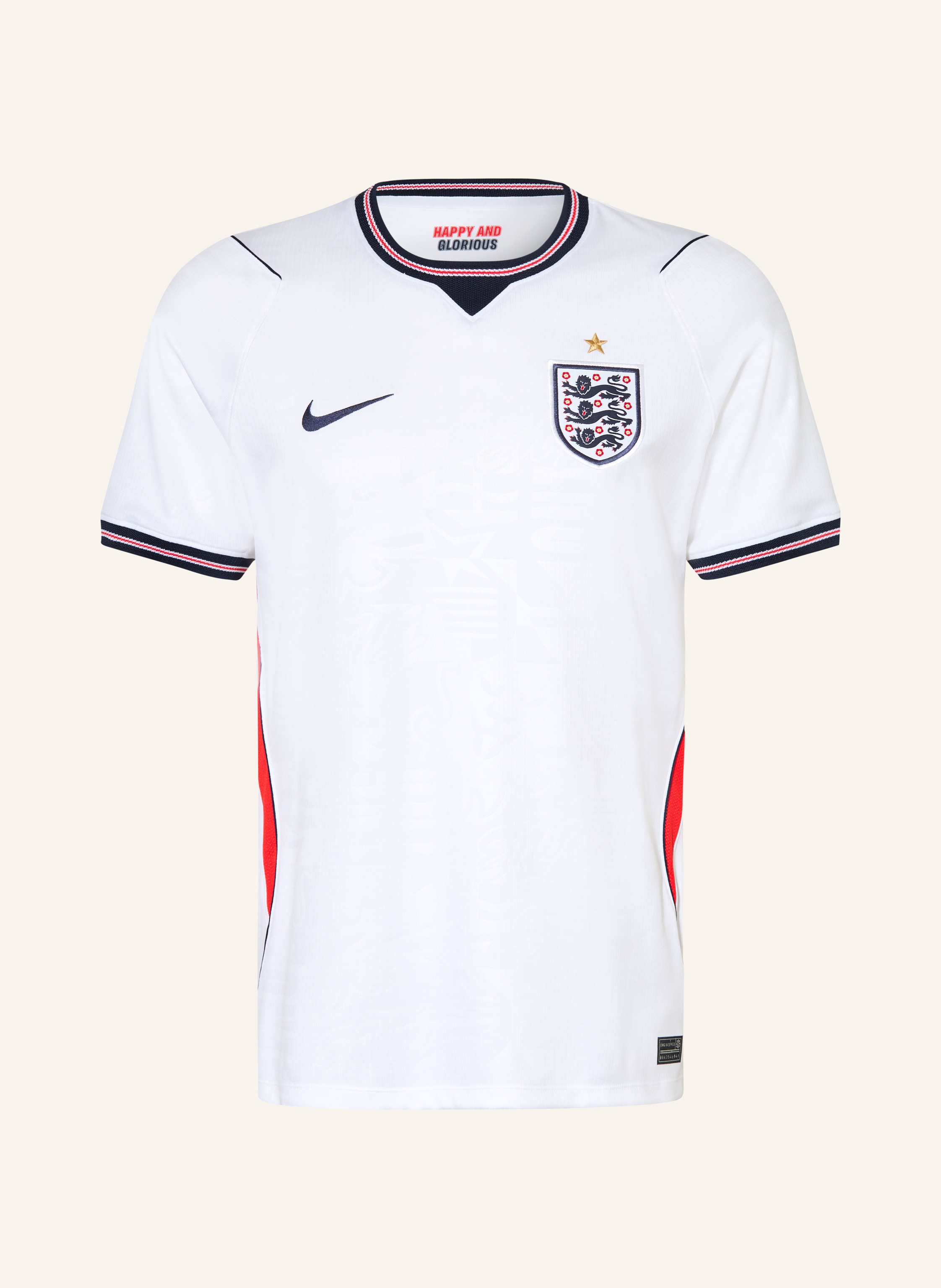 Nike England 2026 Home Jersey 2026 World Cup in white / red / dark