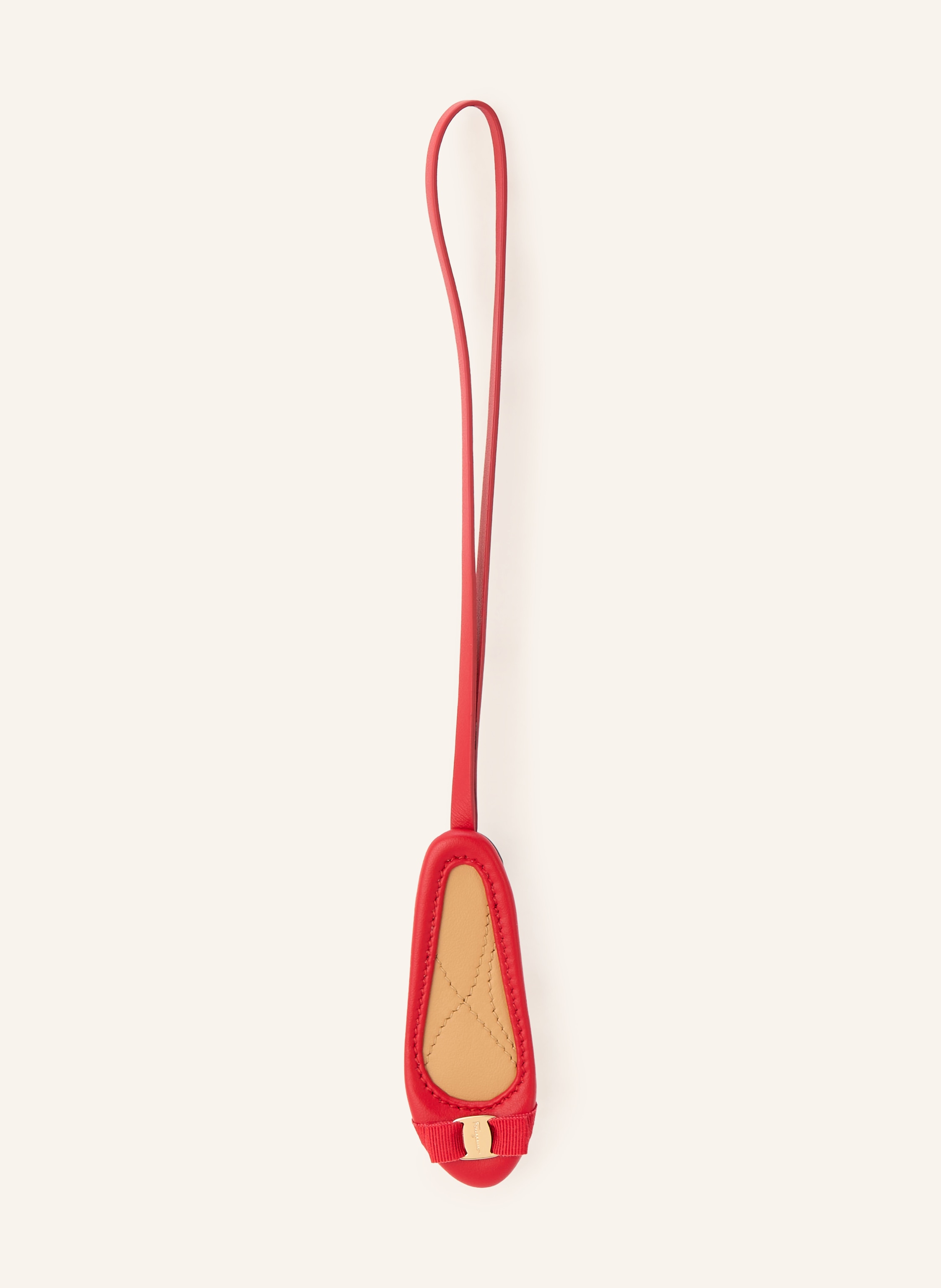 Ferragamo Handmade. Made in Italy. Unifarben in rot / gold