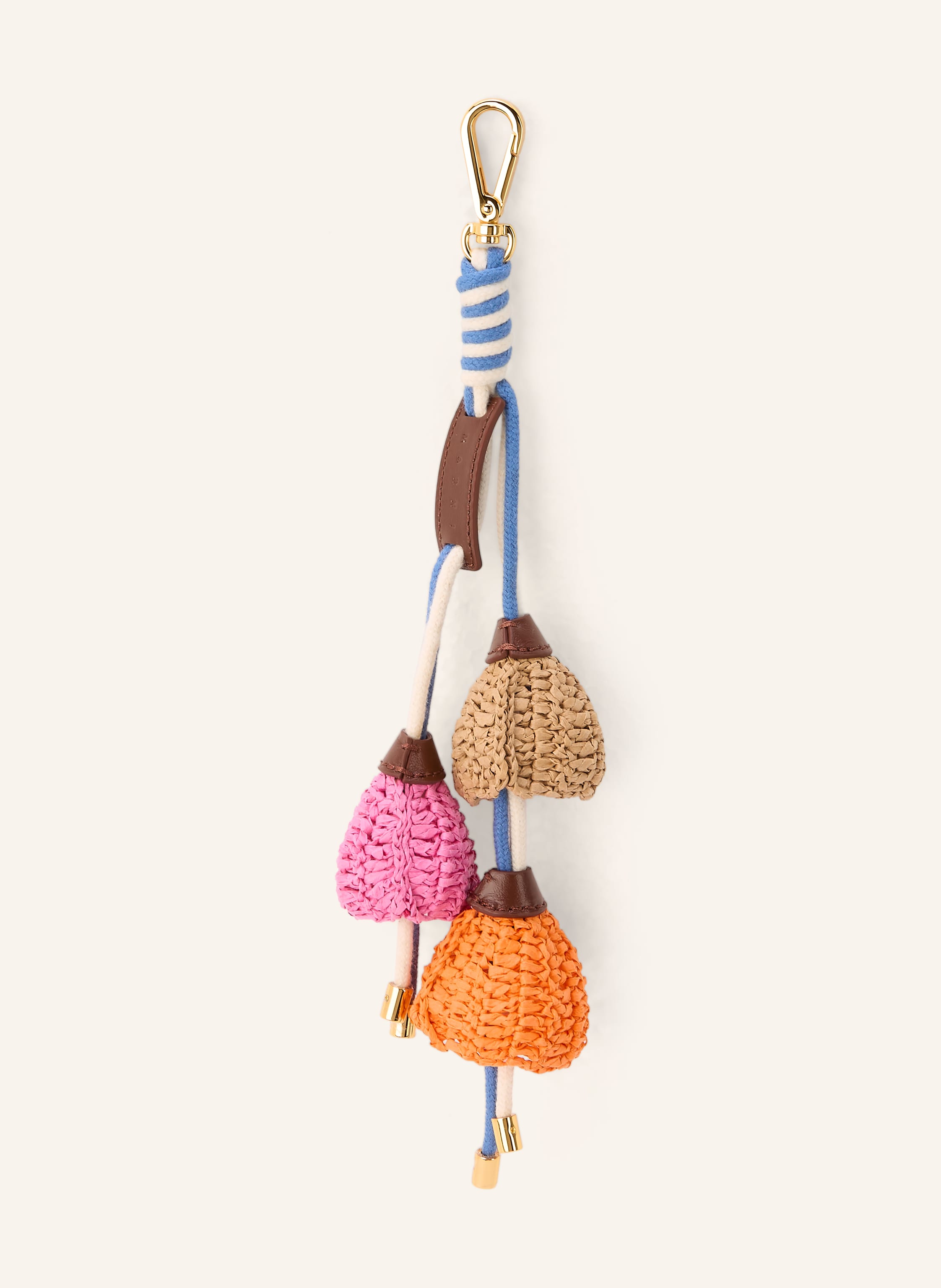 Marni Marni Taschenanhänger Flower beige in BEIGE / PINK / ORANGE