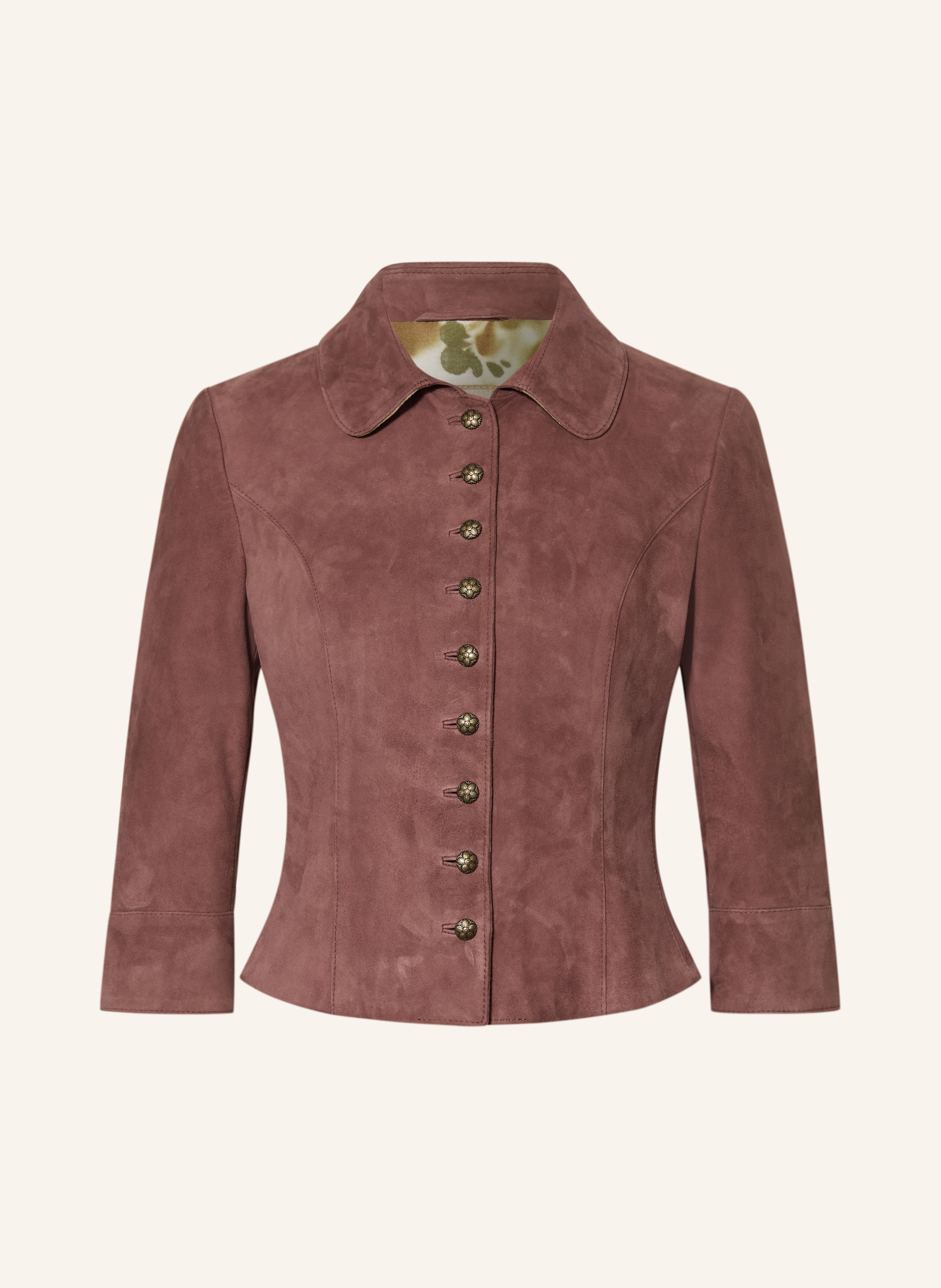 Meindl Trachten-Lederjacke Florentine Mit 3/4-Arm rot