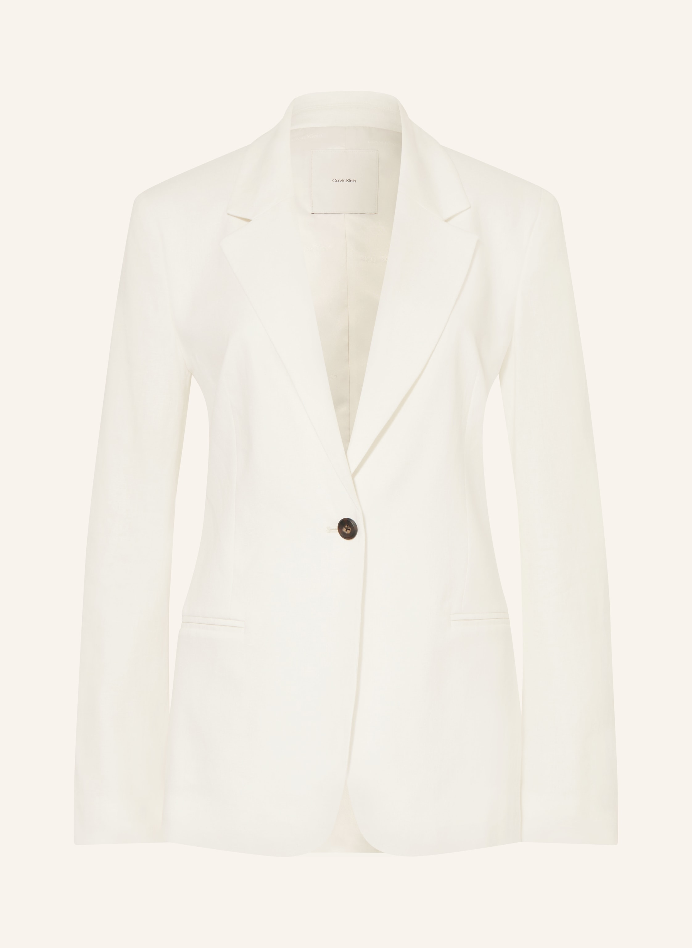 Calvin Klein Blazer Mit Leinen weiss